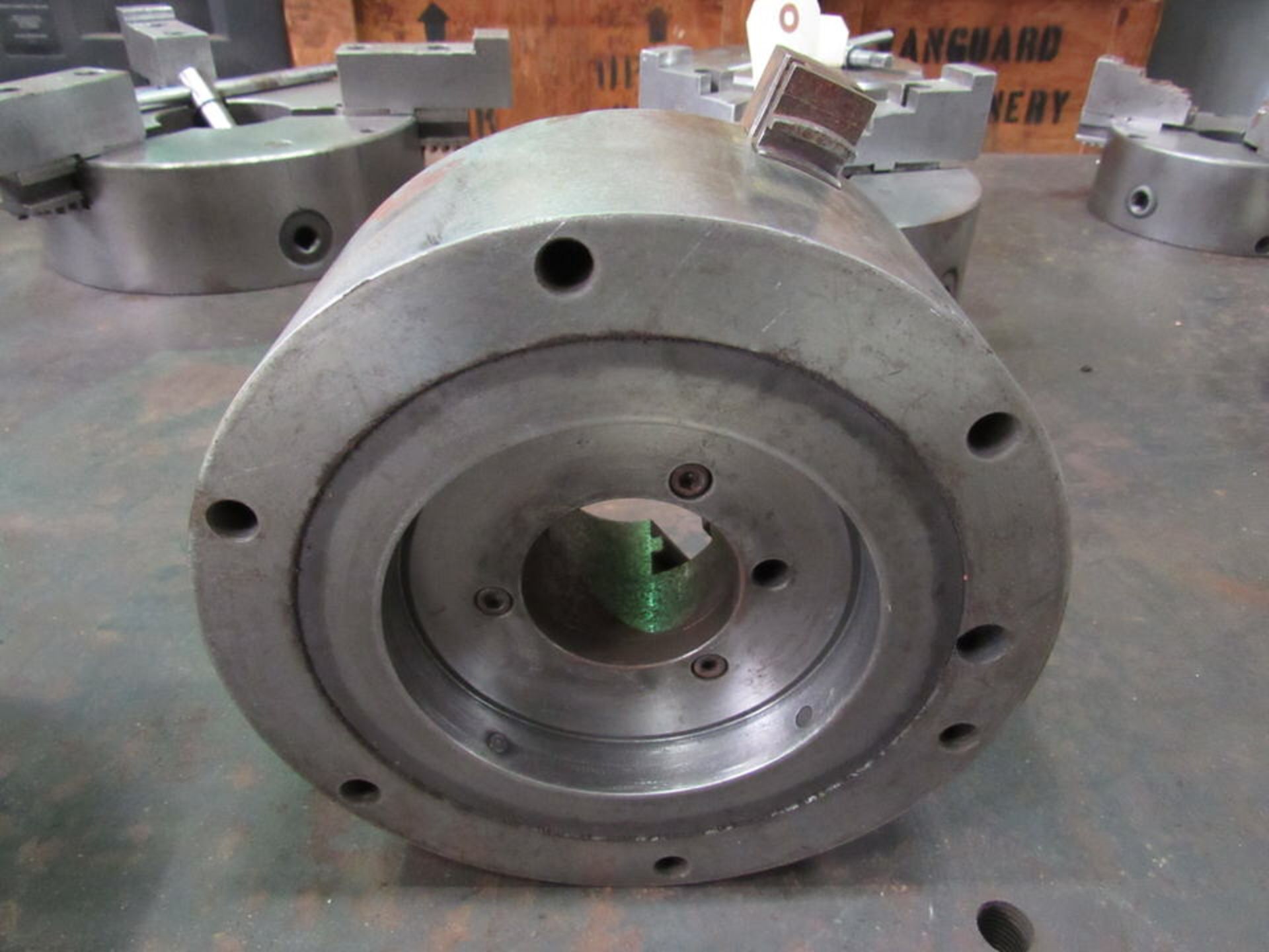 8.25" 3-Jaw Chuck, 2.25" through hole, flat back, missing 1 jaw, S/N NA (LOCATION: 3603 Melva - Image 3 of 3