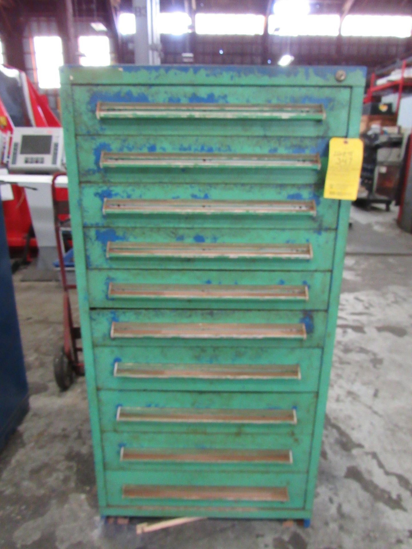 Maintenance Room Cabinet, 10 drawers (ALL BLANK) Note: Sparse content in drawers (LOCATION: 3603