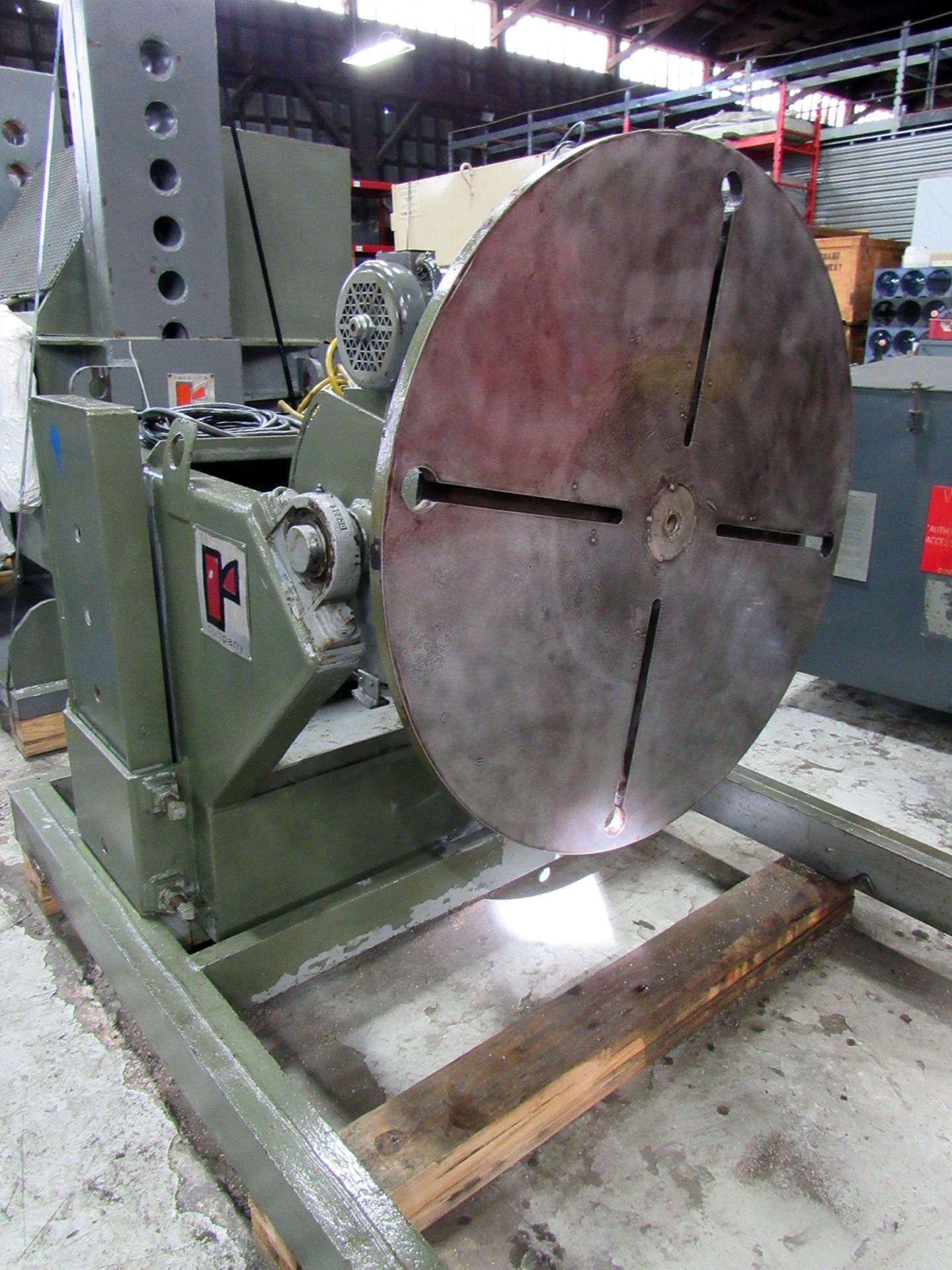 3,000 Lb. Ransome Model 30-P Adjustable Height Tilt and Rotate Welding Positioner, new 1977, 42" - Image 3 of 9