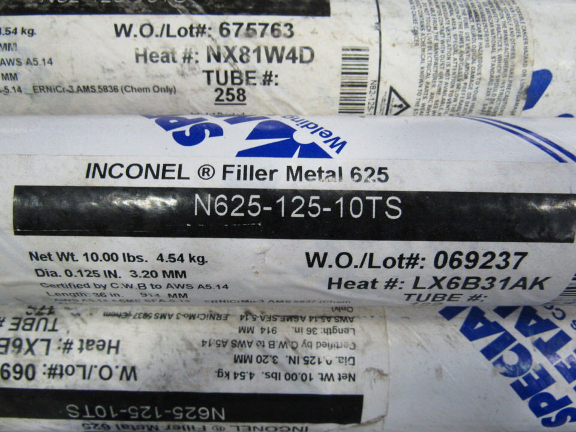 Lot of Inconel and Other Alloy Welding Rods on Pallet, [Special Materials, Inconel 740H, 0.093" - Image 5 of 10