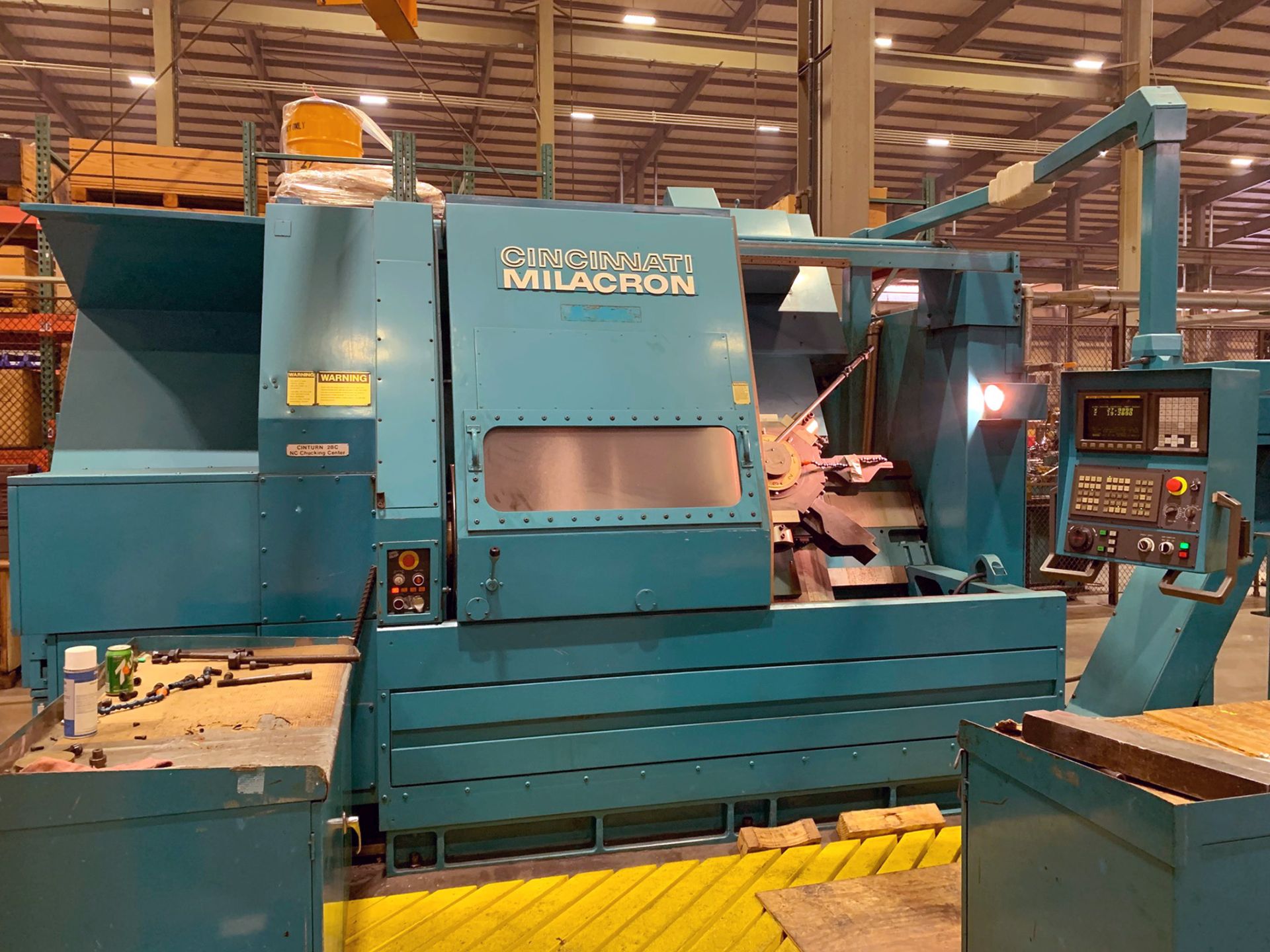 Cincinnati Milacron Cinturn 28C CNC Valve Chucker Lathe, retrofit 2004, 50" swing over bed, 900