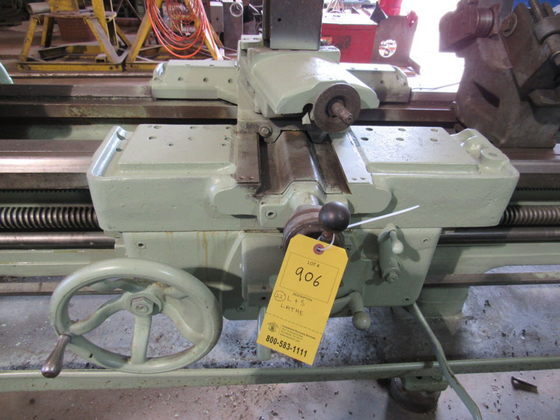 Lodge & Shipley Engine Lathe, 24" swing, 144" bed length, 21" 4-jaw front and rear chucks, 8-9/16" - Image 8 of 11