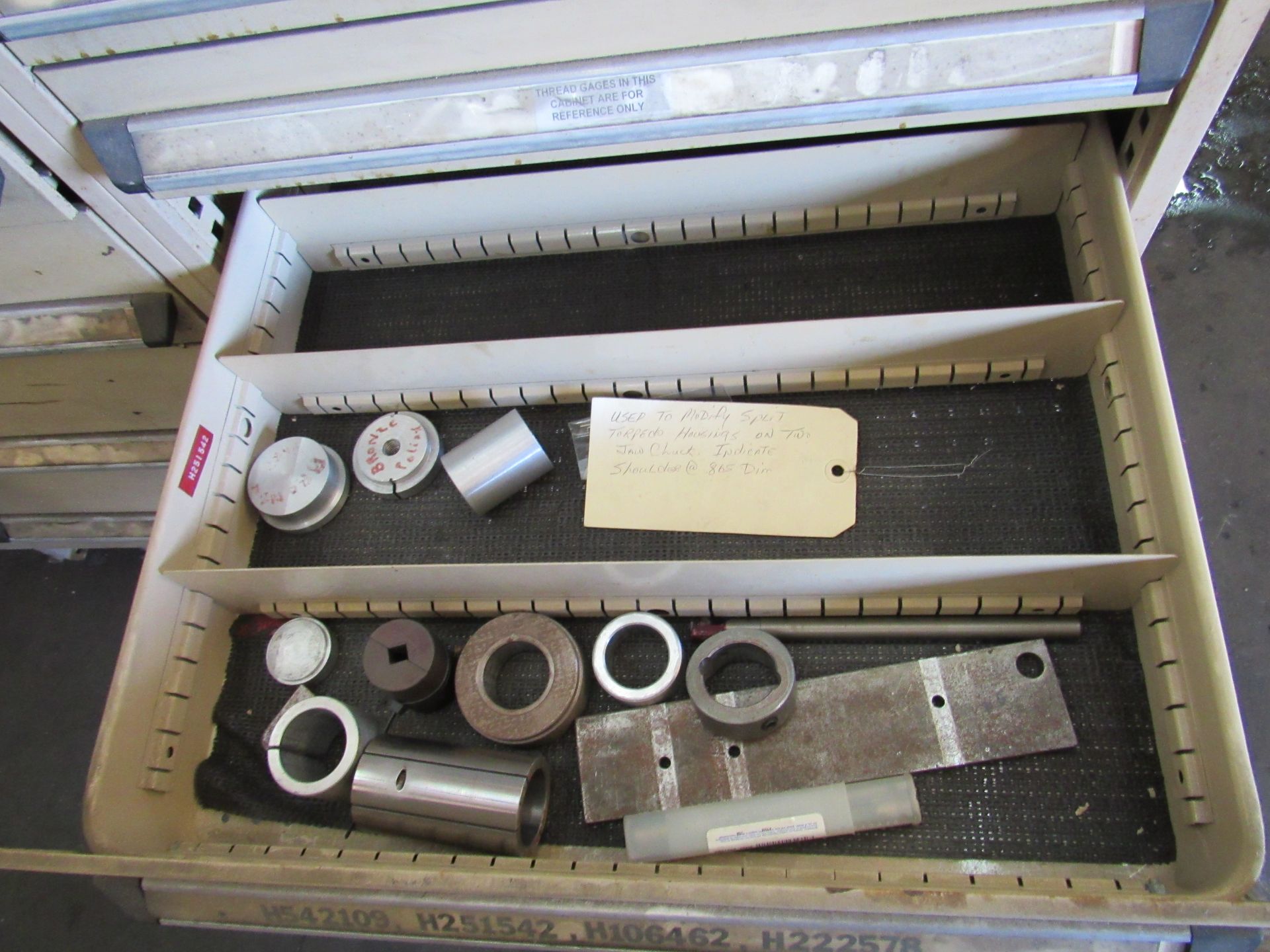 Four Kennedy 7 Drawer Tool Cabinets, Connected, with Contents (Inspections Tools, Dies, Drill - Image 4 of 7