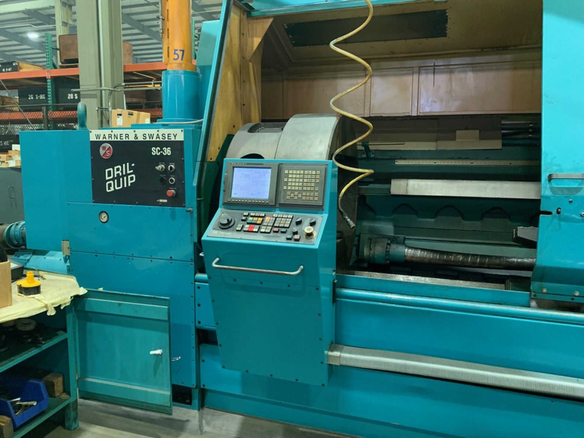 Warner & Swasey SC-36 CNC Chucker Lathe, retrofit 2003, 32" swing over ways, 32" over saddle, 72" - Image 20 of 33