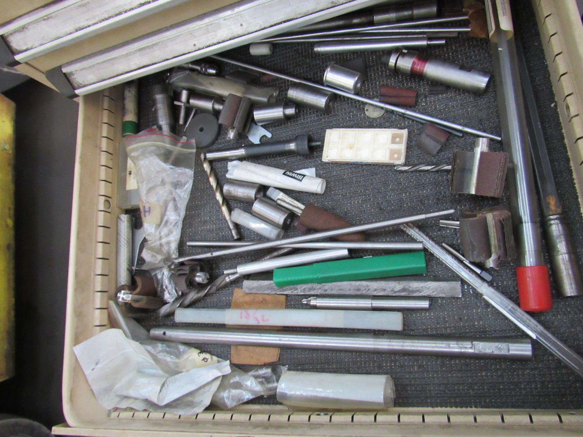 Four Kennedy 7 Drawer Tool Cabinets, Connected, with Contents (Inspections Tools, Dies, Drill - Image 7 of 7