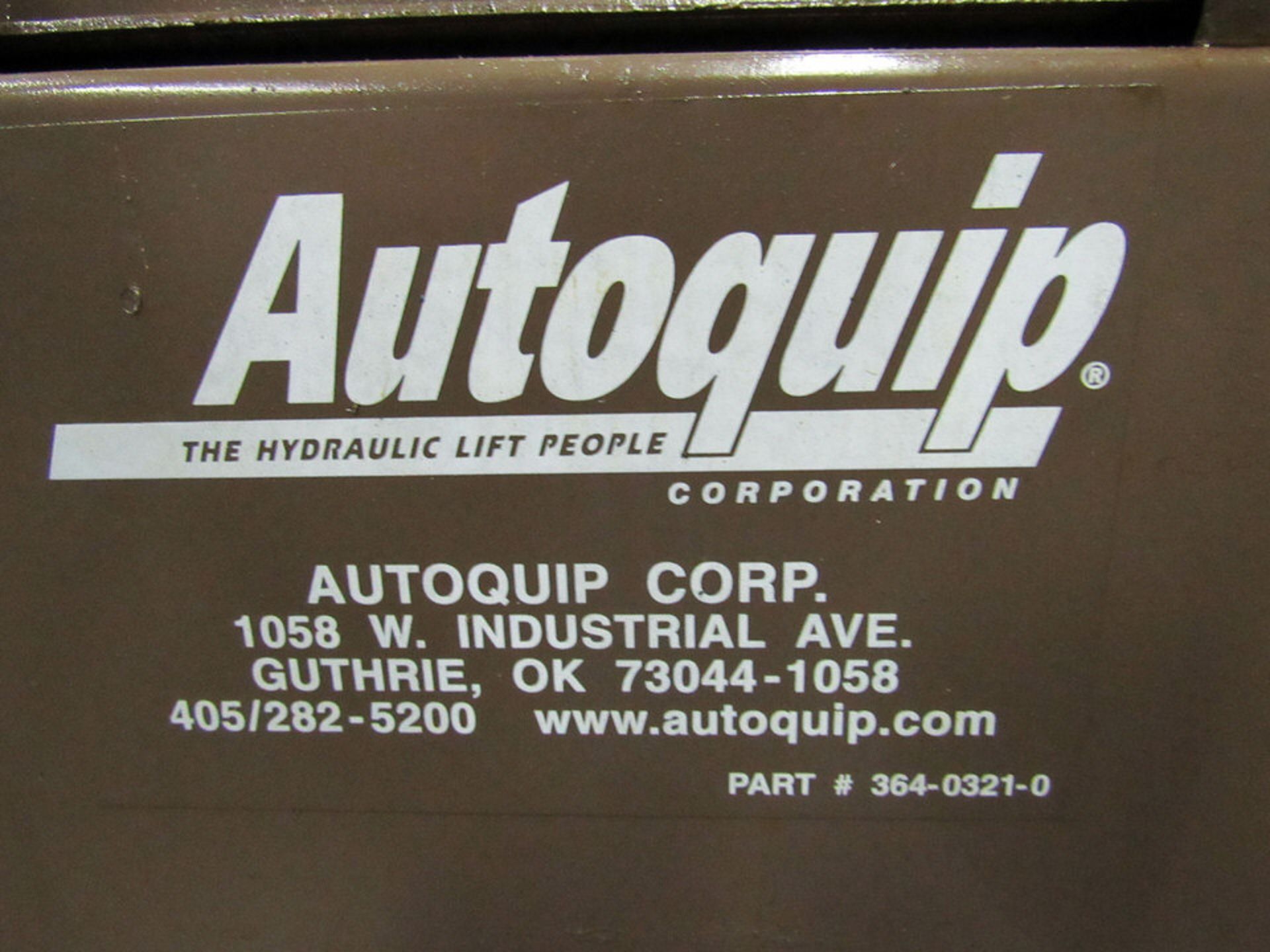 Autoquip 18,000 Lb. Capacity Hydraulic Lift Table, 18,000 lbs. lift cap., 52" x 70" table, 5/8" - Image 7 of 7