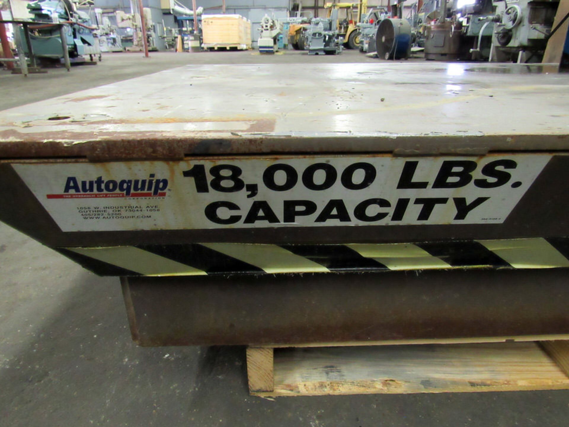 Autoquip 18,000 Lb. Capacity Hydraulic Lift Table, 18,000 lbs. lift cap., 52" x 70" table, 5/8" - Image 6 of 7