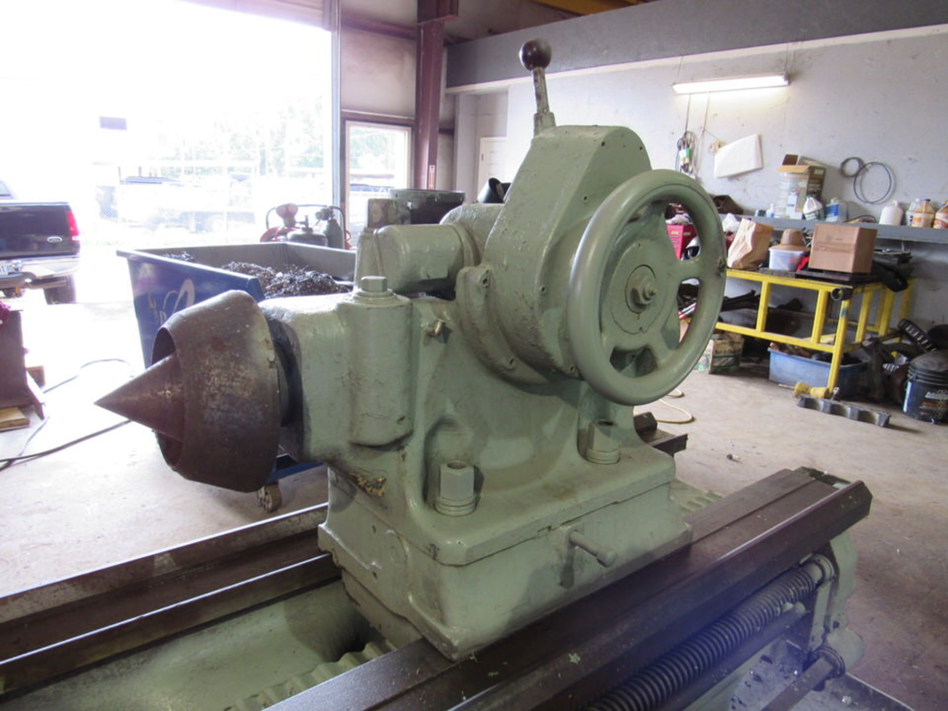 Lodge & Shipley Engine Lathe, 24" swing, 144" bed length, 21" 4-jaw front and rear chucks, 8-9/16" - Image 11 of 11