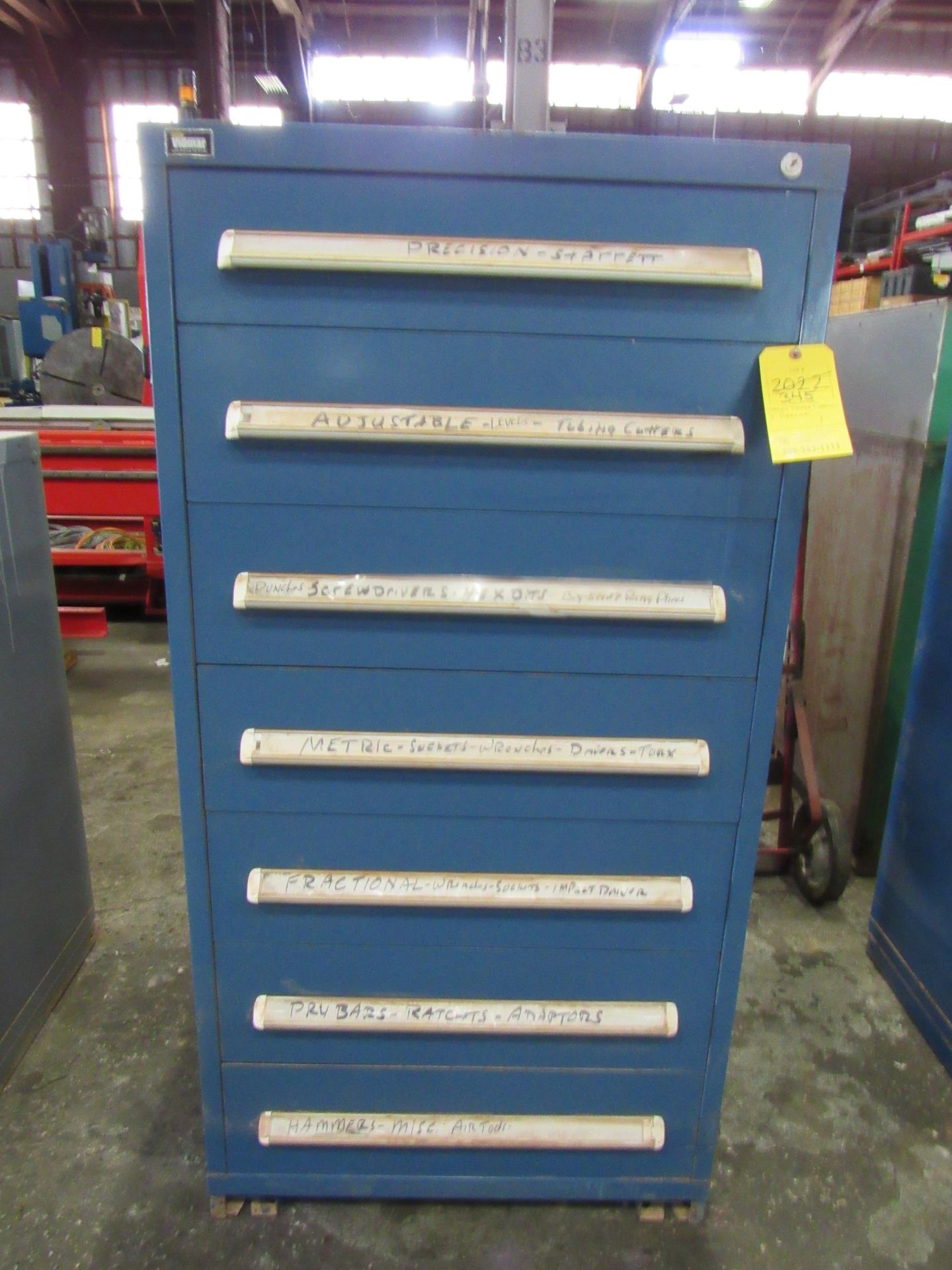 Maintenance Room Cabinet, 7 drawers (ALL BLANK) Note: Drawer contents unknown (no photos of open