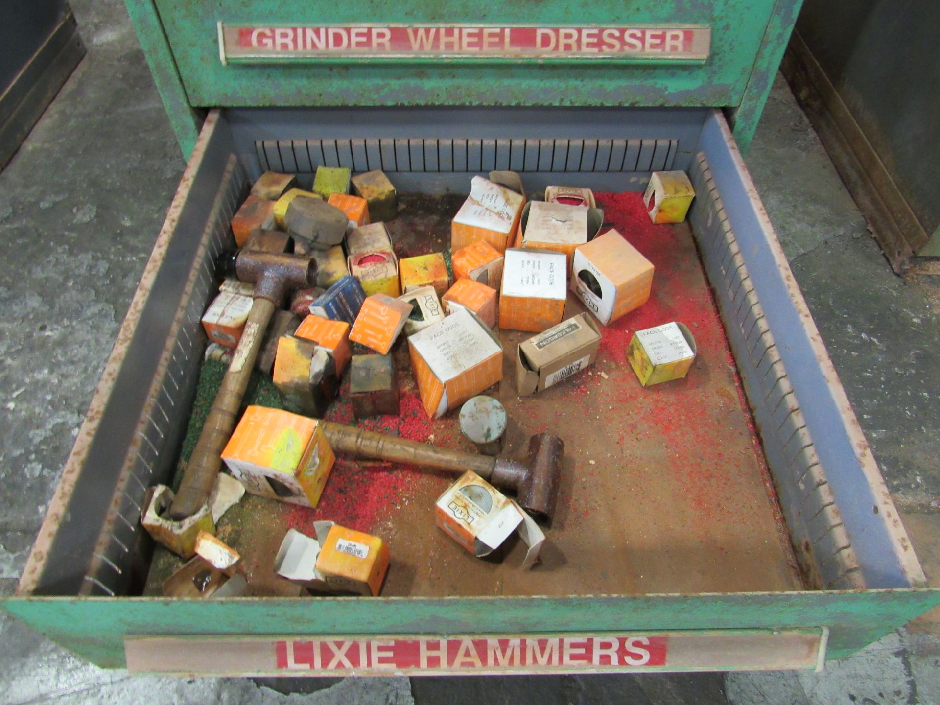 Maintenance Room Cabinet, 7 drawers (Some labeled, unreadable from photos, the rest BLANK) Note: - Image 8 of 8