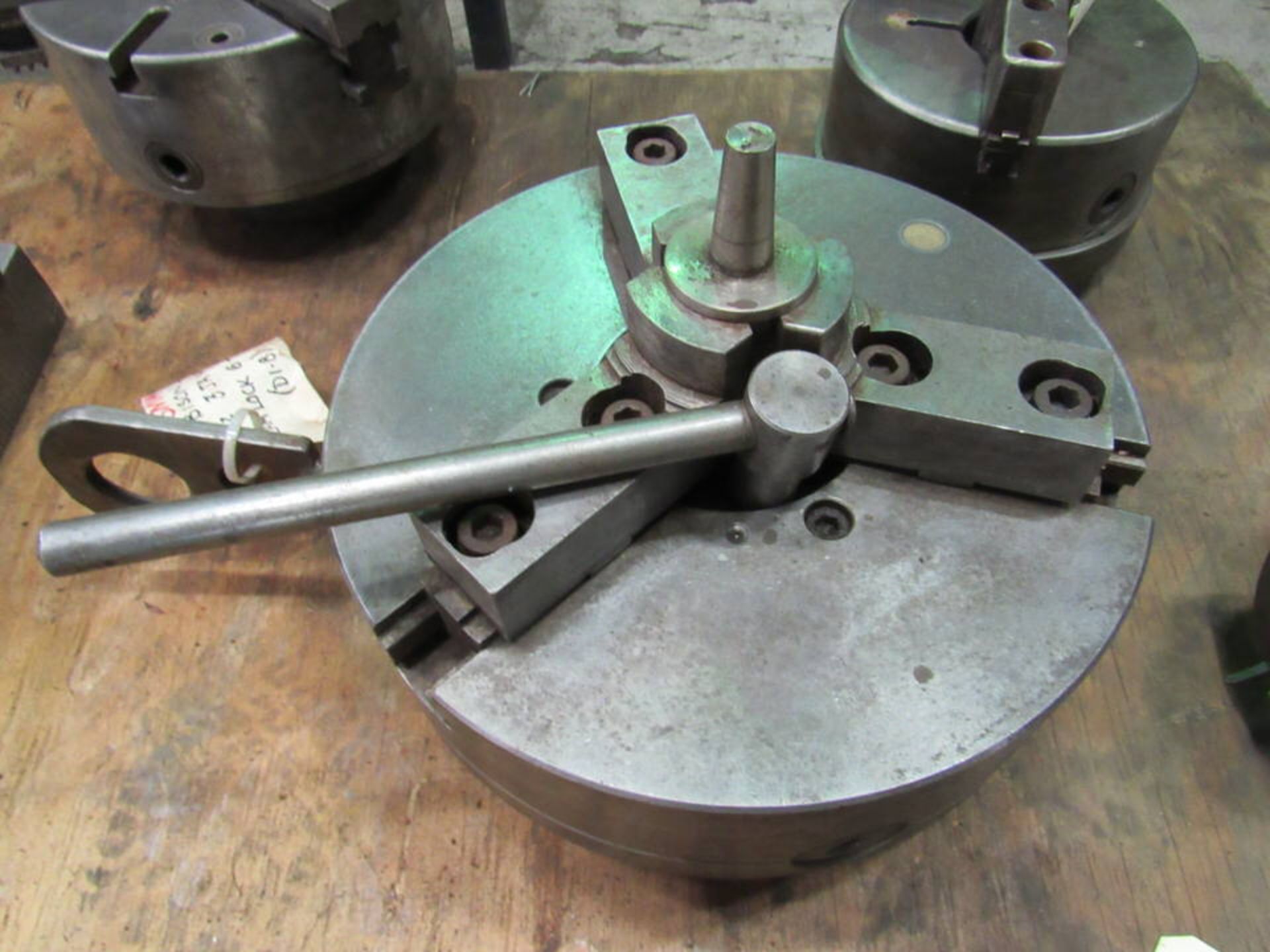 12.5" 3-Jaw Bison Chuck, 4" through hole, camlock 6 - 1" pin (D1-8), S/N NA (LOCATION: 3603 Melva - Image 2 of 3