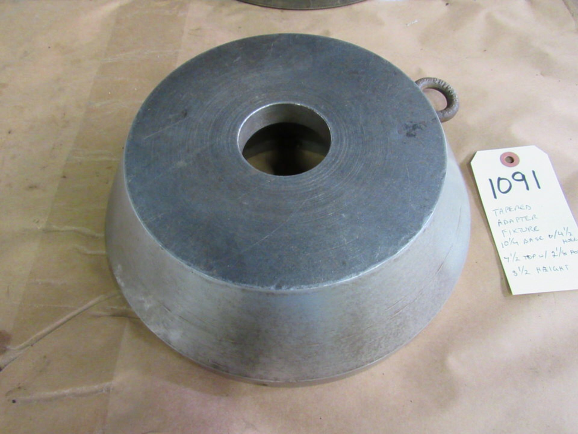 Tapered Adapter Fixture, 10-1/4" base with 4-1/2" hole, 7-1/2" top with 2-1/8" hole, 3-1/2"