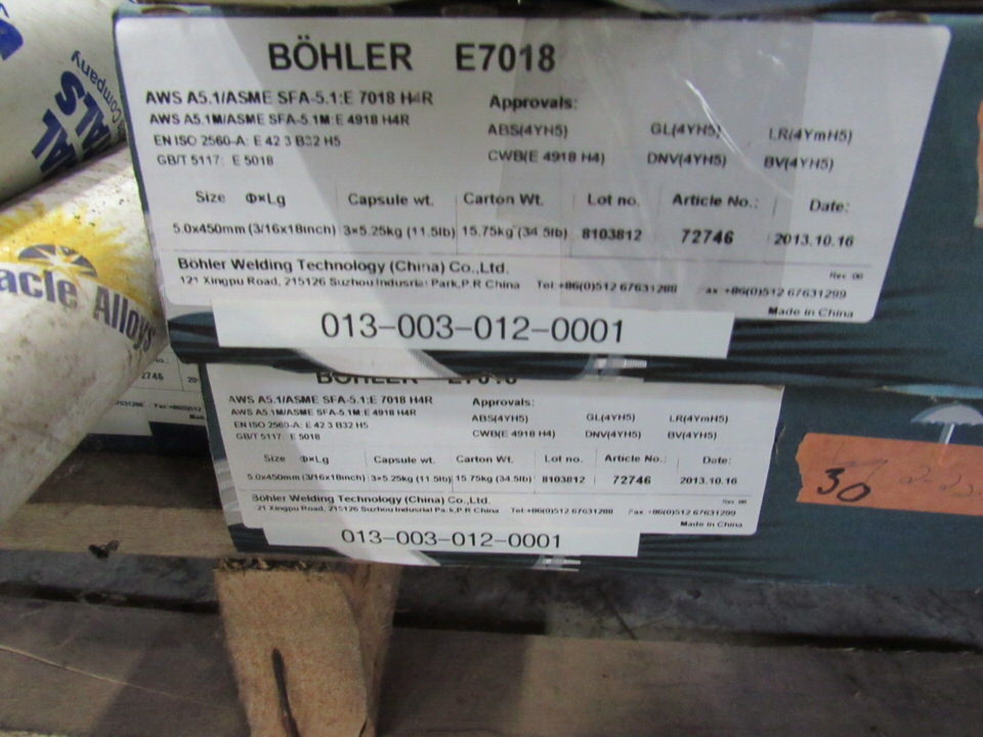 Lot of Inconel and Other Alloy Welding Rods on Pallet, [Special Materials, Inconel 740H, 0.093" - Image 8 of 10