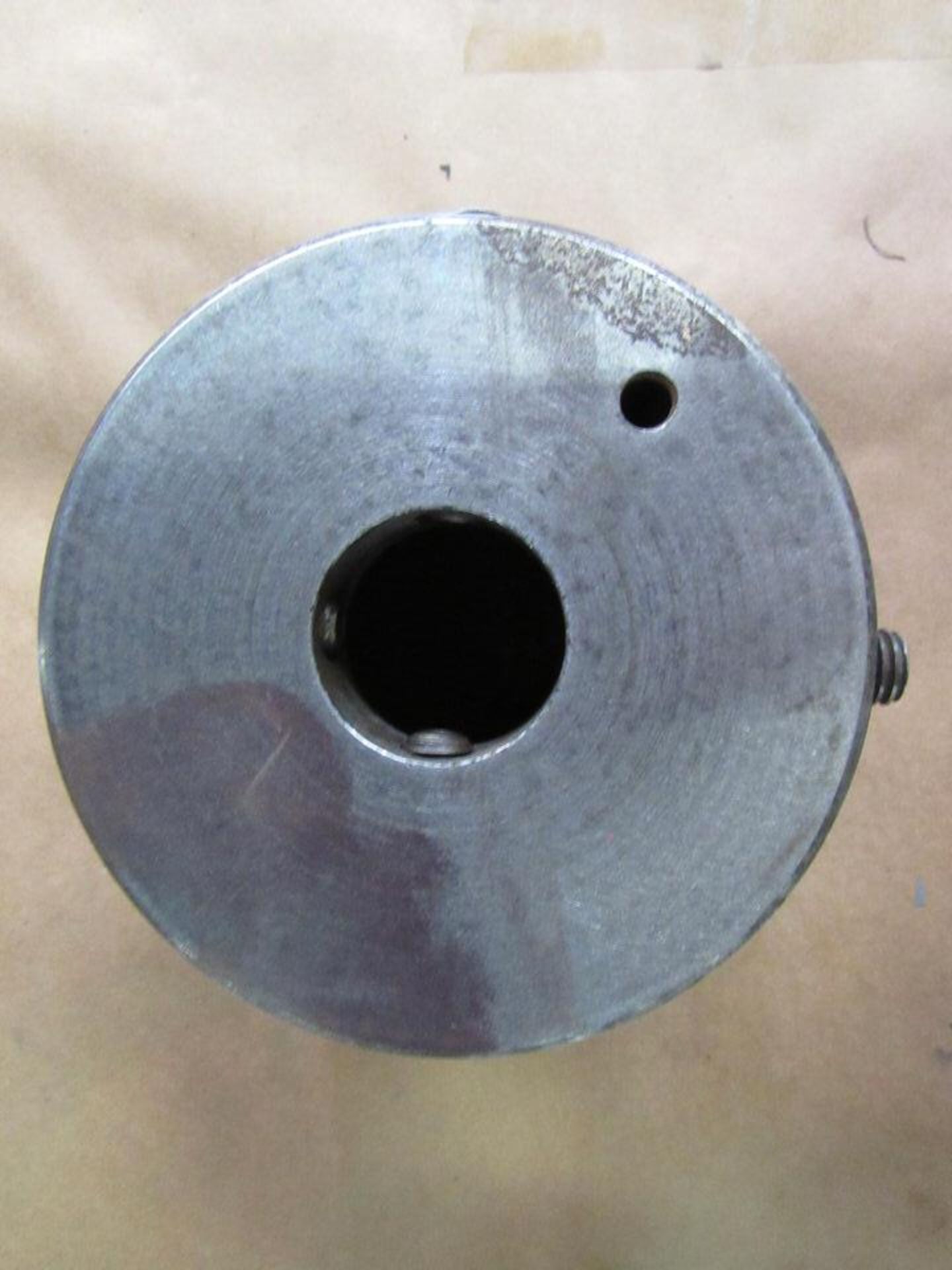 5-1/4" Adapter Fixture, 1-1/2" hole on top, 5" height, 3-1/2" hole through body, 4-1/4" deep body - Image 2 of 4