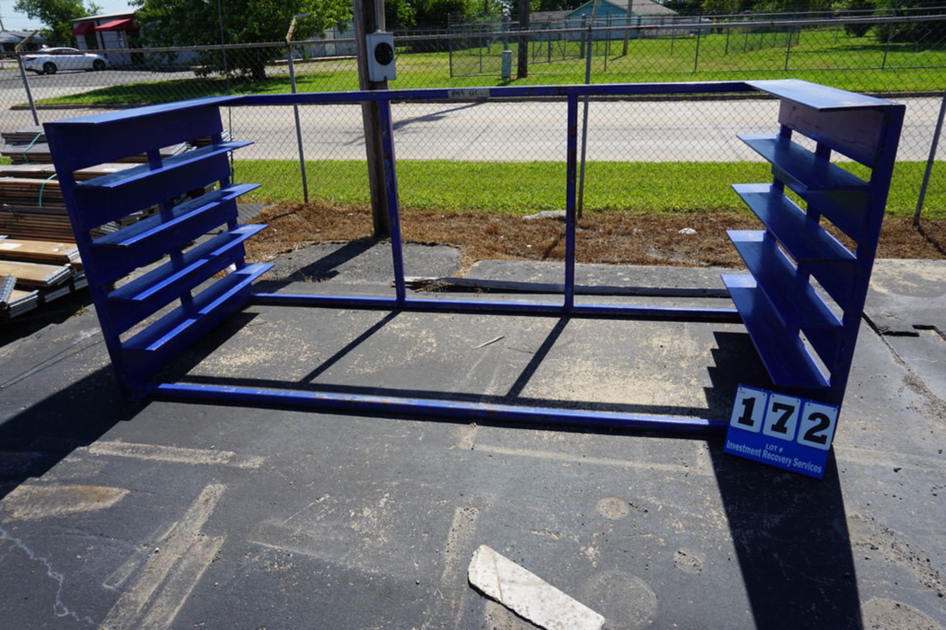 HD STEEL SHEET METAL RACK, APPROX:4'D X 10'W X 4'T (Location: 903 Blue Starr, Claremore, OK 74017)