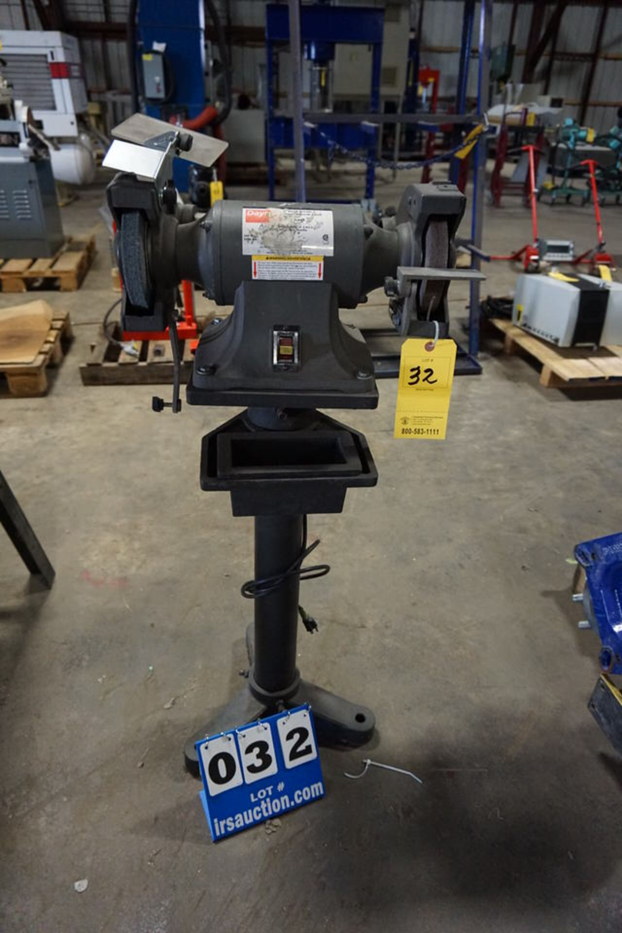 DAYTON 7" PEDESTAL GRINDER MDL: 2LKR8 (Location: 903 Blue Starr, Claremore, OK 74017)