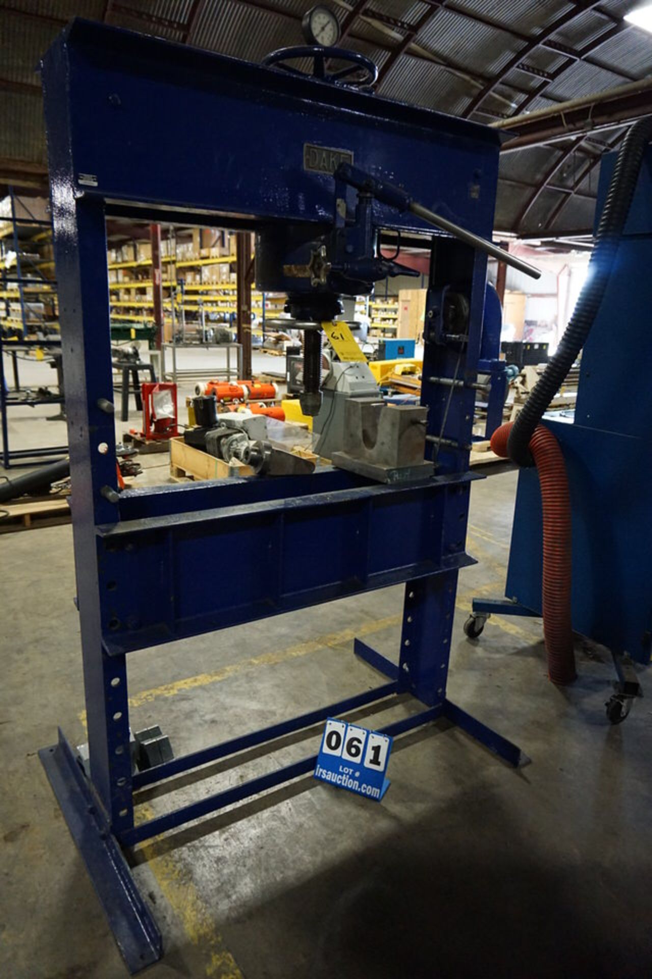 DAKE HYDRAULIC SHOP PRESS, MDL:75H (Location: 903 Blue Starr, Claremore, OK 74017)