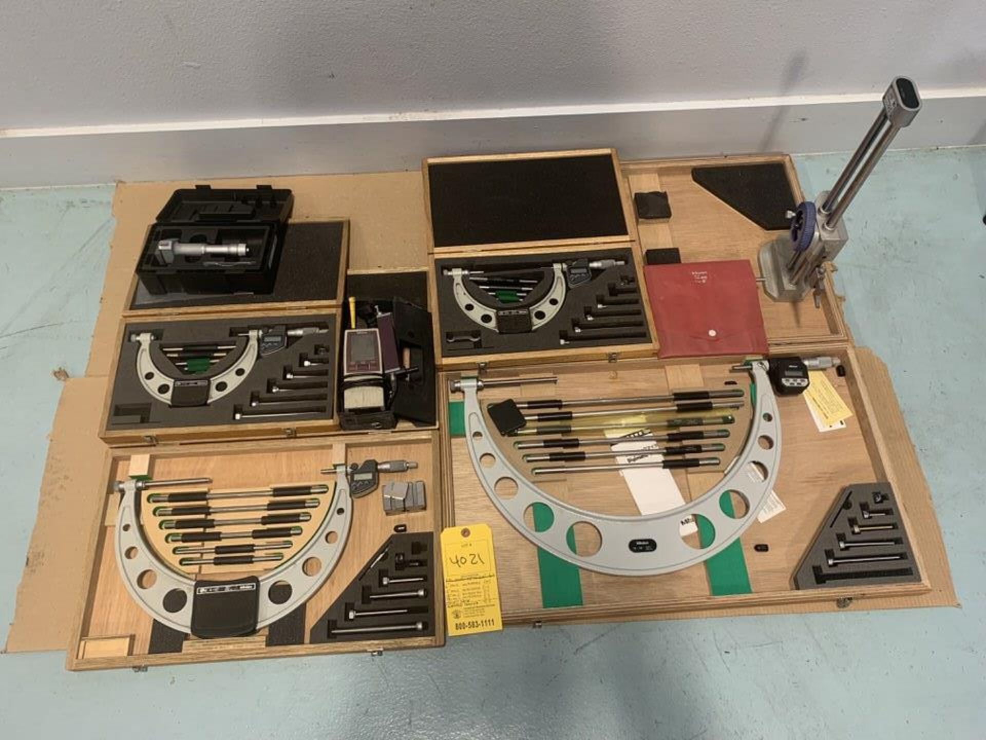 Lot of Mitutoyo 6" Micrometers, Mitutoyo 12" Micrometers, 18" Mitutoyo Micrometers, Mitutoyo Tri