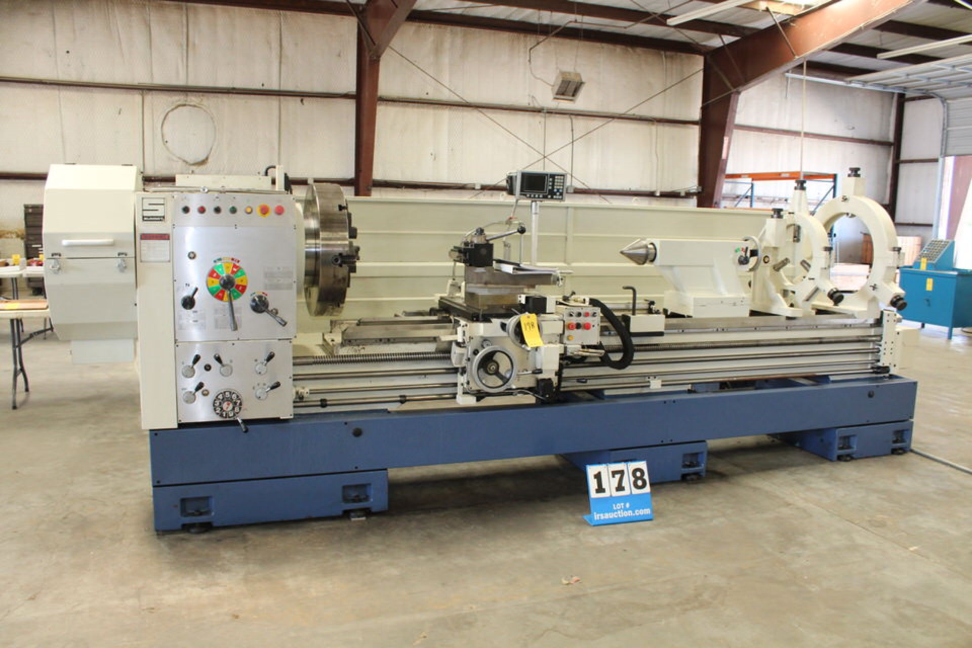 2015 SUMMIT 30-9 X 120 ENGINE LATHE, 9" THROUGH HOLE, DOUBLE CHUCK,4 JAW & 24.5" 3 JAW, 26" SWING