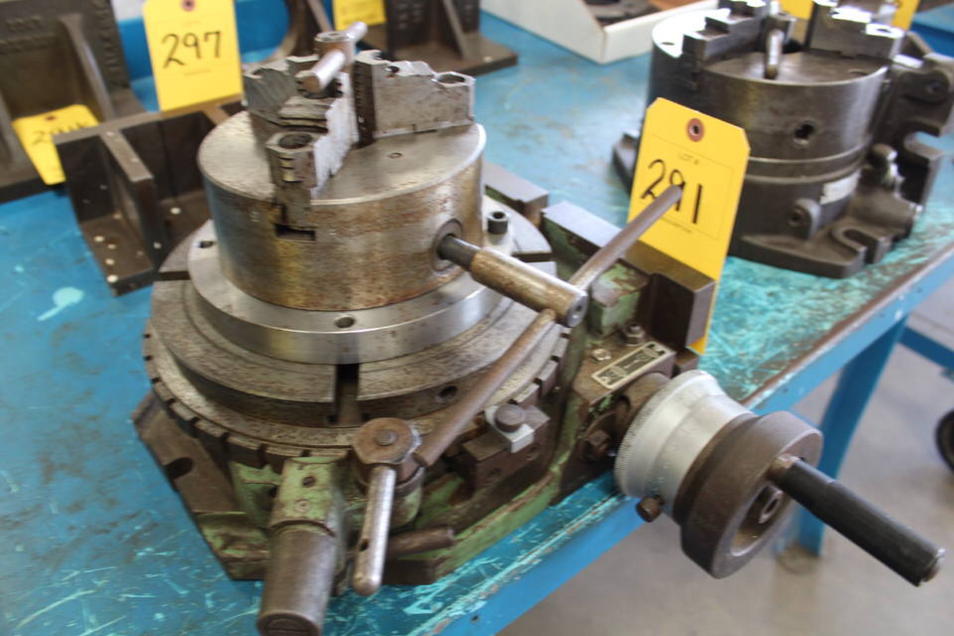 ROTARY INDEXING TABLE, 10" W/ 6" 3 JAW CHUCK
