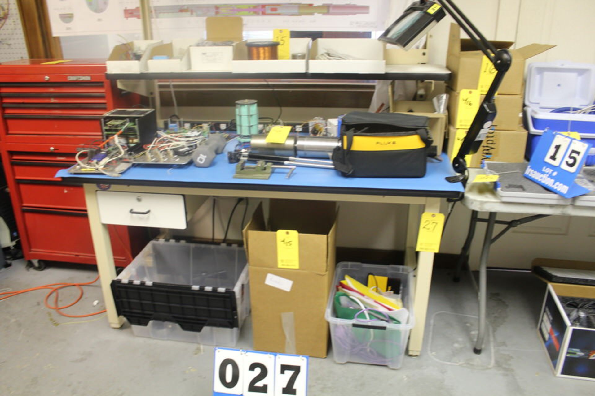 ELEC WORK BENCH ( No Contents) ** Delayed Removal Until Contents Have Been Removed**