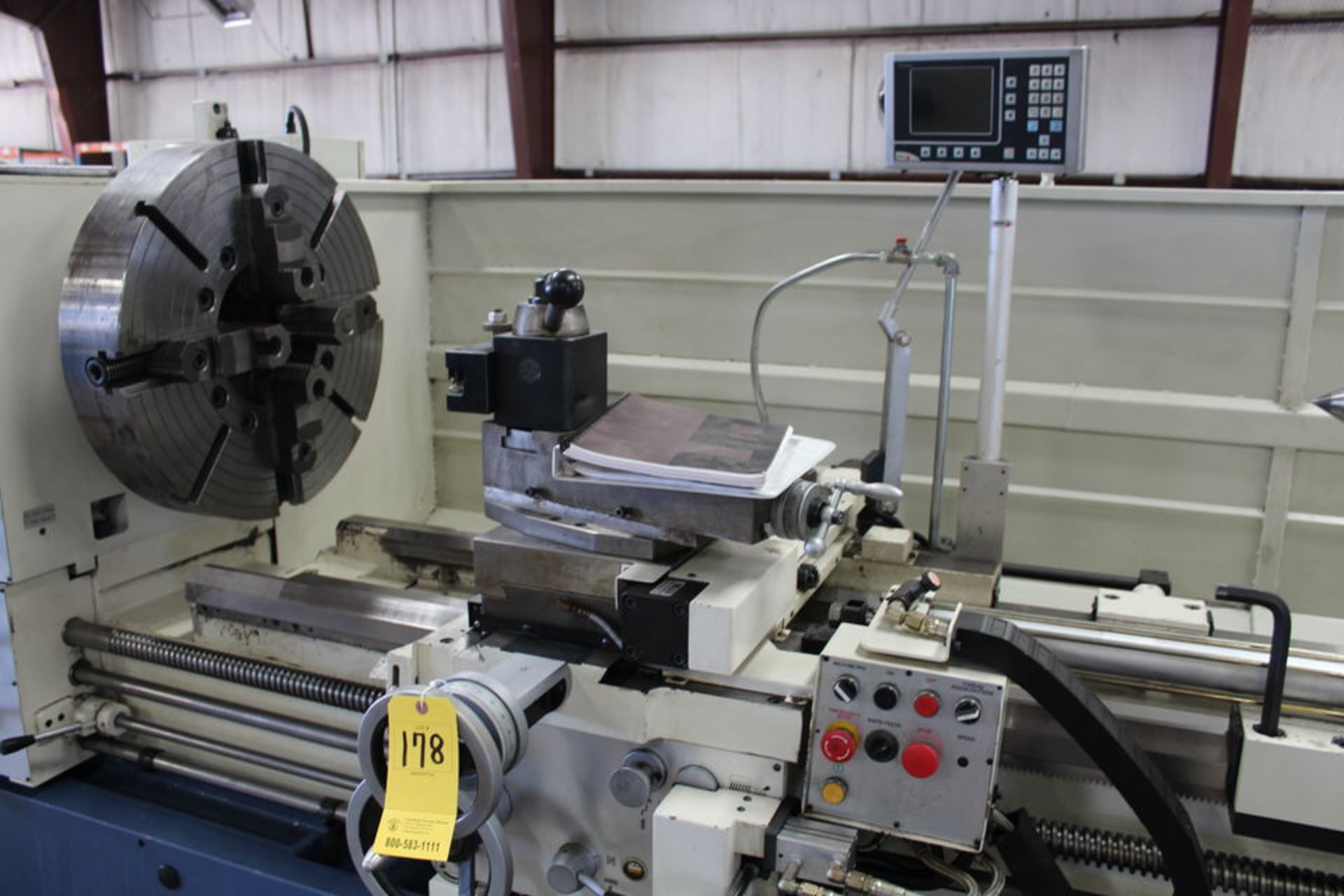 2015 SUMMIT 30-9 X 120 ENGINE LATHE, 9" THROUGH HOLE, DOUBLE CHUCK,4 JAW & 24.5" 3 JAW, 26" SWING - Image 2 of 7