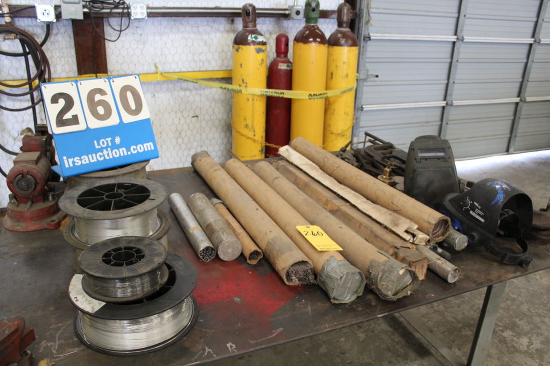 ALL WELDING SUPPLIES: WELDING WIRE, RODS, C CLAMPS, HELMETS