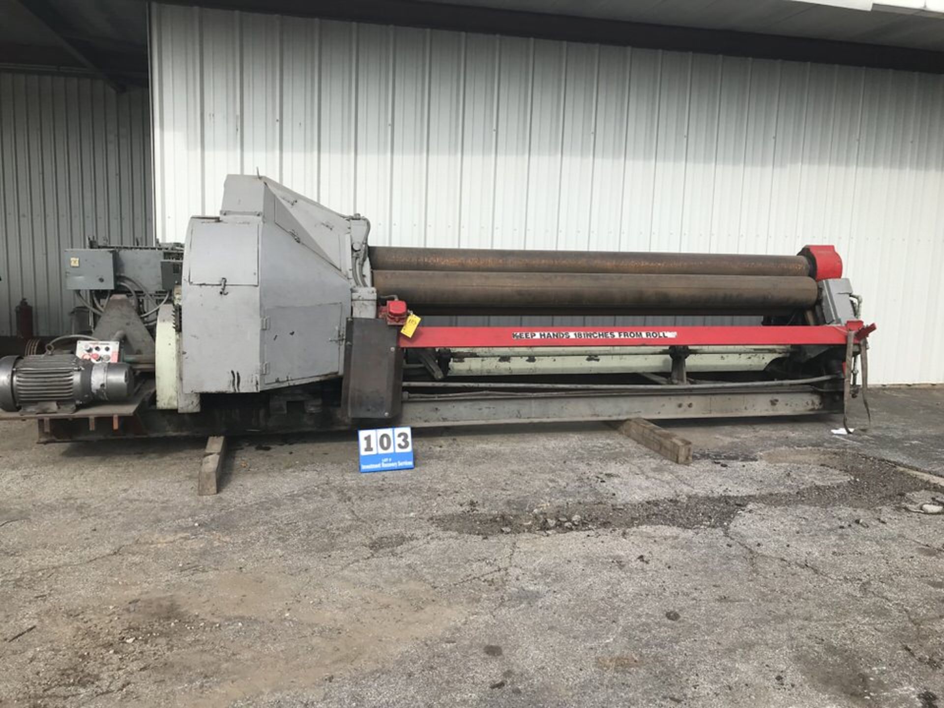 Westinghouse Plate Roll, 12’ Rolls, 12” Roll Dia, 480V, 3PH (LOCATION: 3421 N SYLVANIA, FT WORTH,