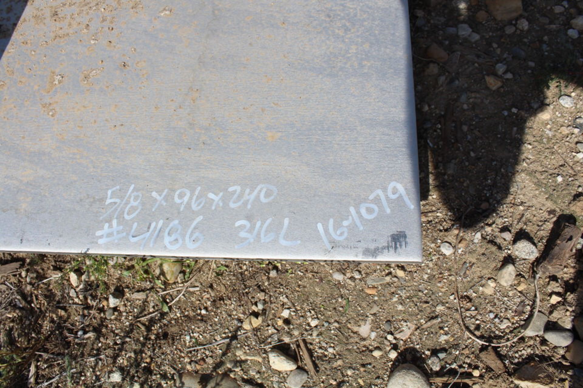 SHEET OF 5/8, 96" X 240" SS PLATE (LOCATION: 4081 EASTSIDE HWY, STEVENSVILLE, MT, 59870) - Image 2 of 2