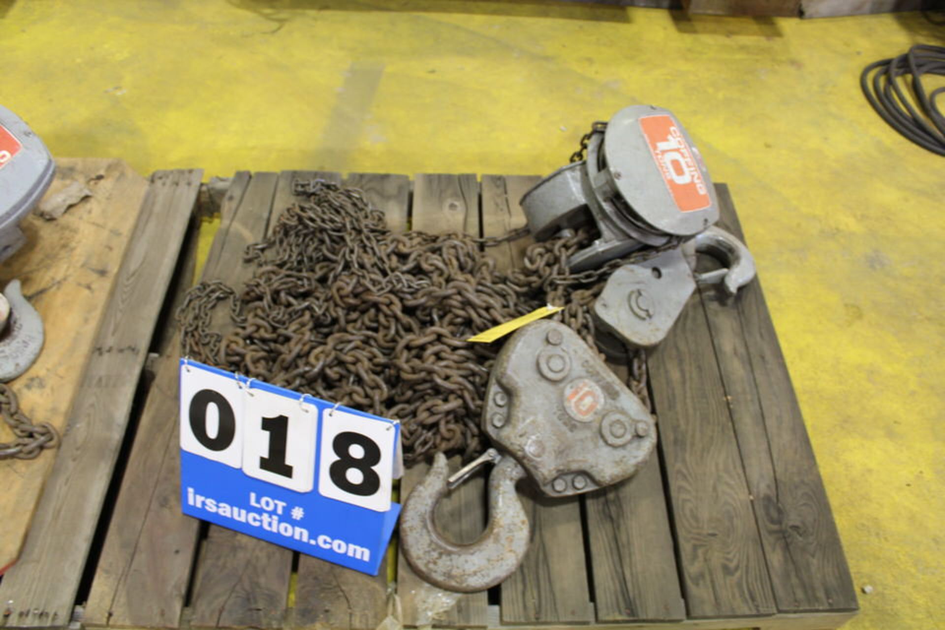 COFFING 10T CHAIN FALL HOIST (LOCATION: 4081 EASTSIDE HWY, STEVENSVILLE, MT, 59870)