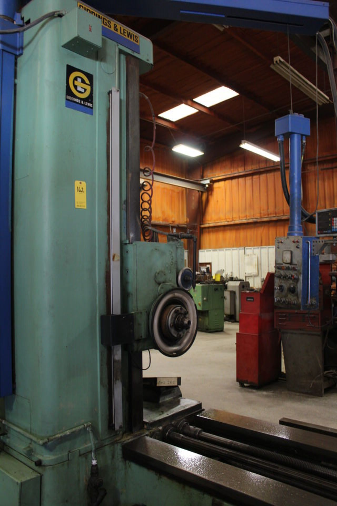 4" CONVENTIONAL GIDDINGS & LEW IS HORIZONTAL BORING MILL, W/ DRO W/ 4' X 8' TABLE - Image 3 of 6