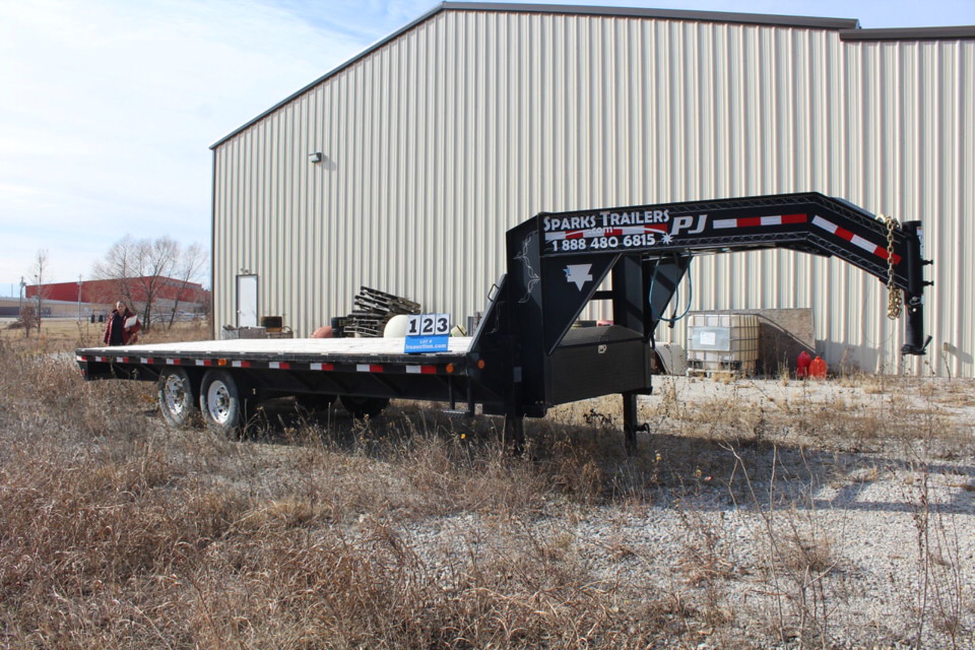 2014 PJ 21' GOOSENECK TRAILER, TANDEM AXEL, VIN:4P5FS2222E1215949