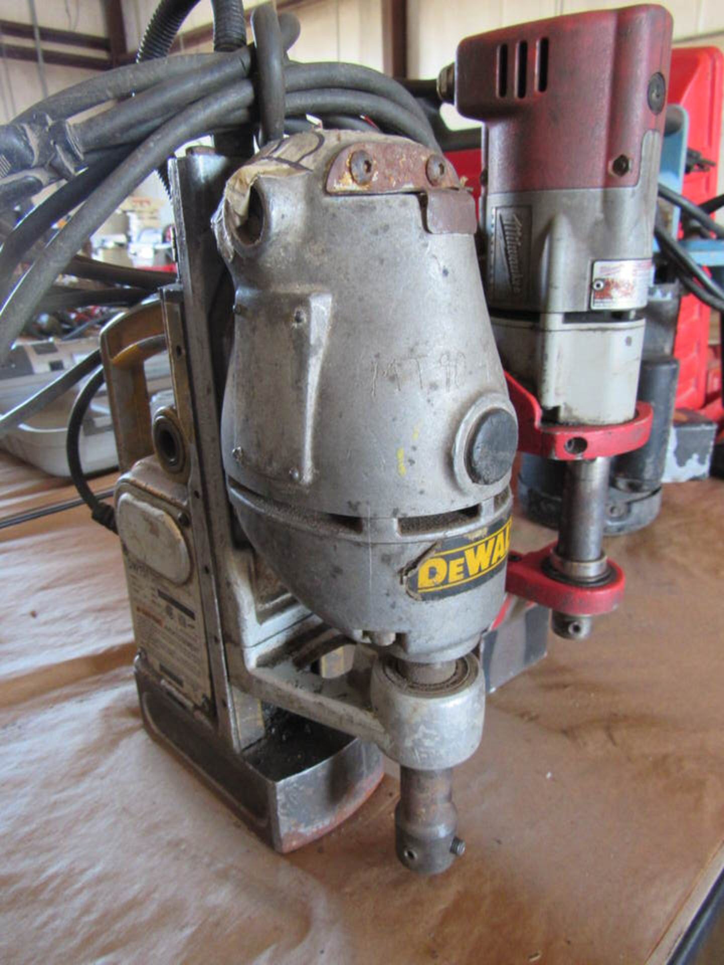 One DeWalt Portable Magnetic Base Drill Press, One Milwaukee Portable Magnetic Base Drill Press - Image 4 of 5