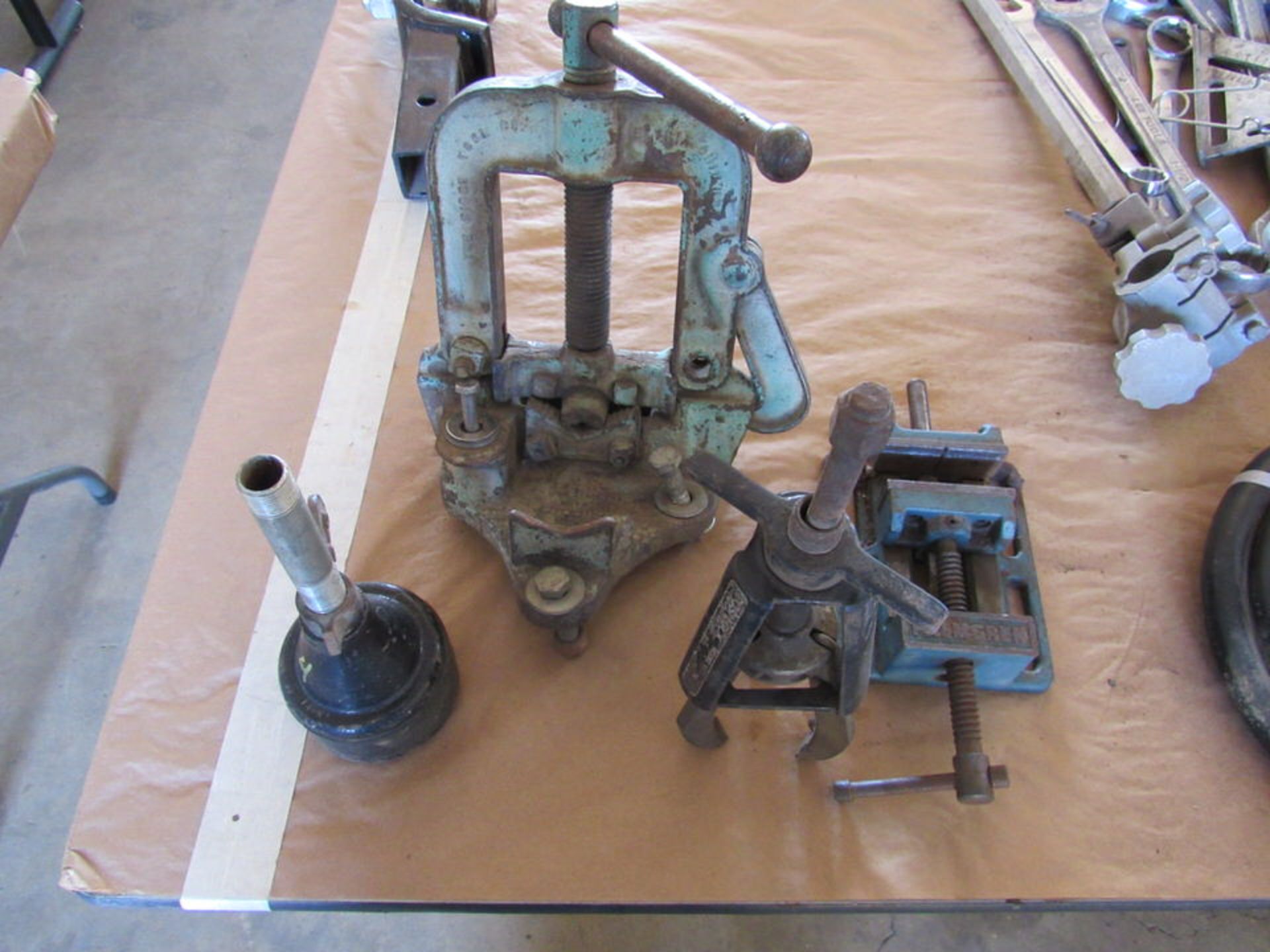 Four Assorted Clamps, Vise and Puller