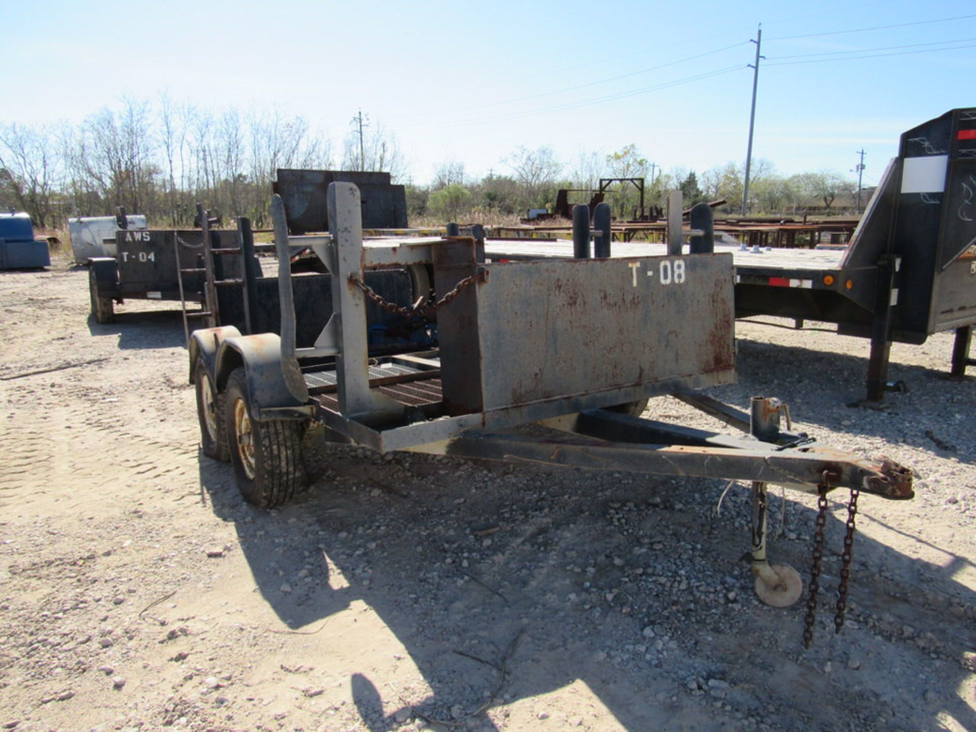 Work trailer with (2) built in tool boxes, T-08, 7' 10" L x 6' 3" W - Image 2 of 2