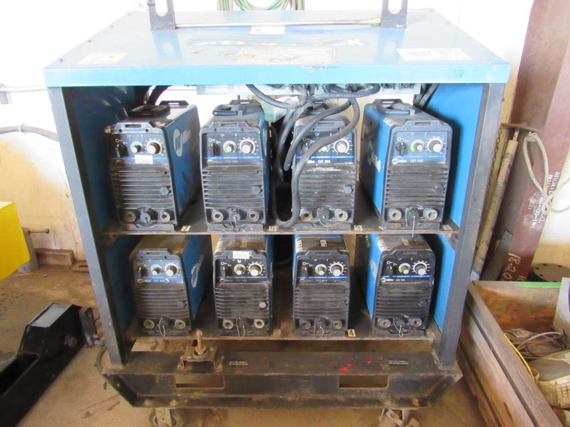 Bank of Eight Miller Welding Units, New 2016