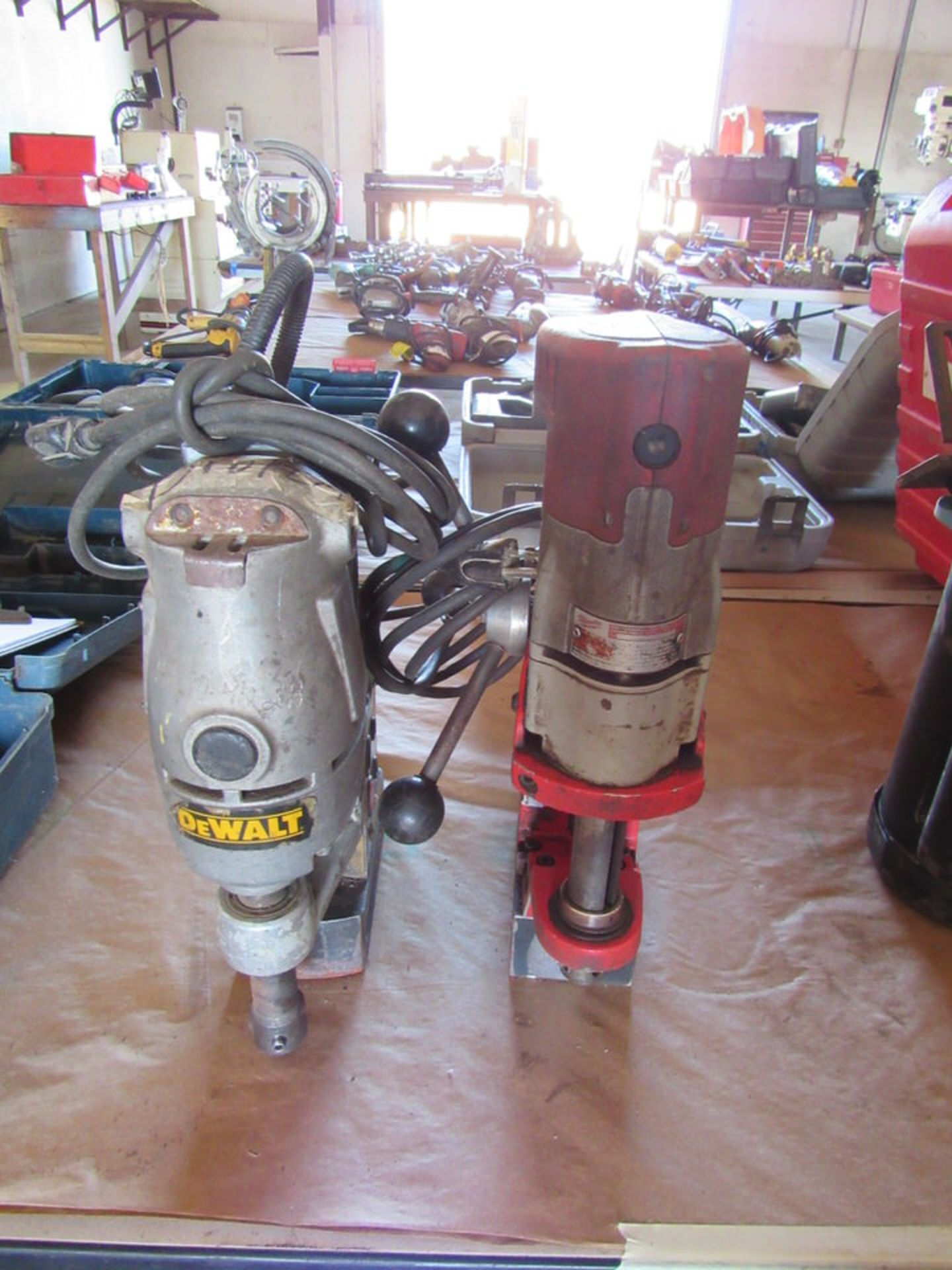 One DeWalt Portable Magnetic Base Drill Press, One Milwaukee Portable Magnetic Base Drill Press - Image 2 of 5