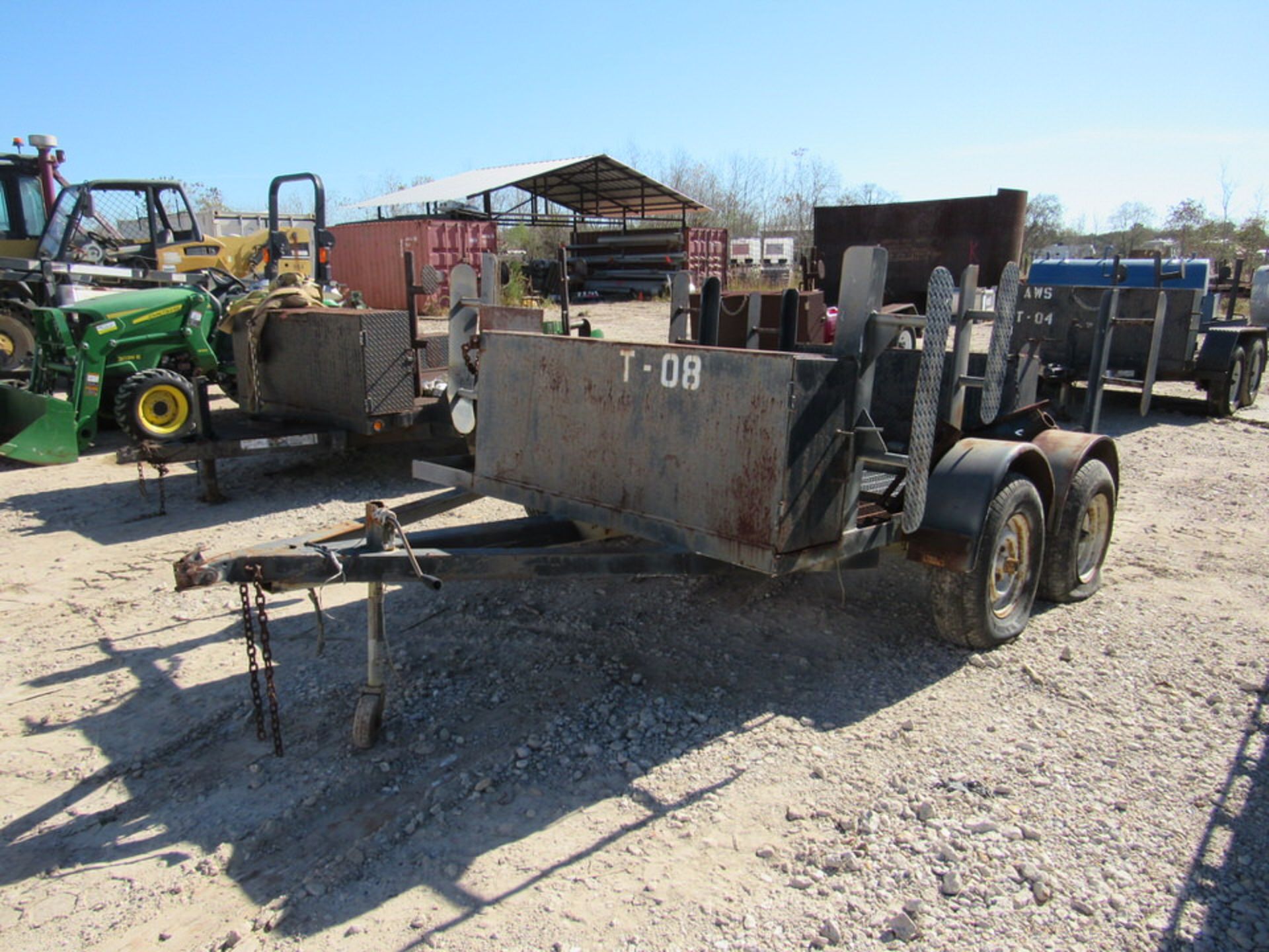 Work trailer with (2) built in tool boxes, T-08, 7' 10" L x 6' 3" W