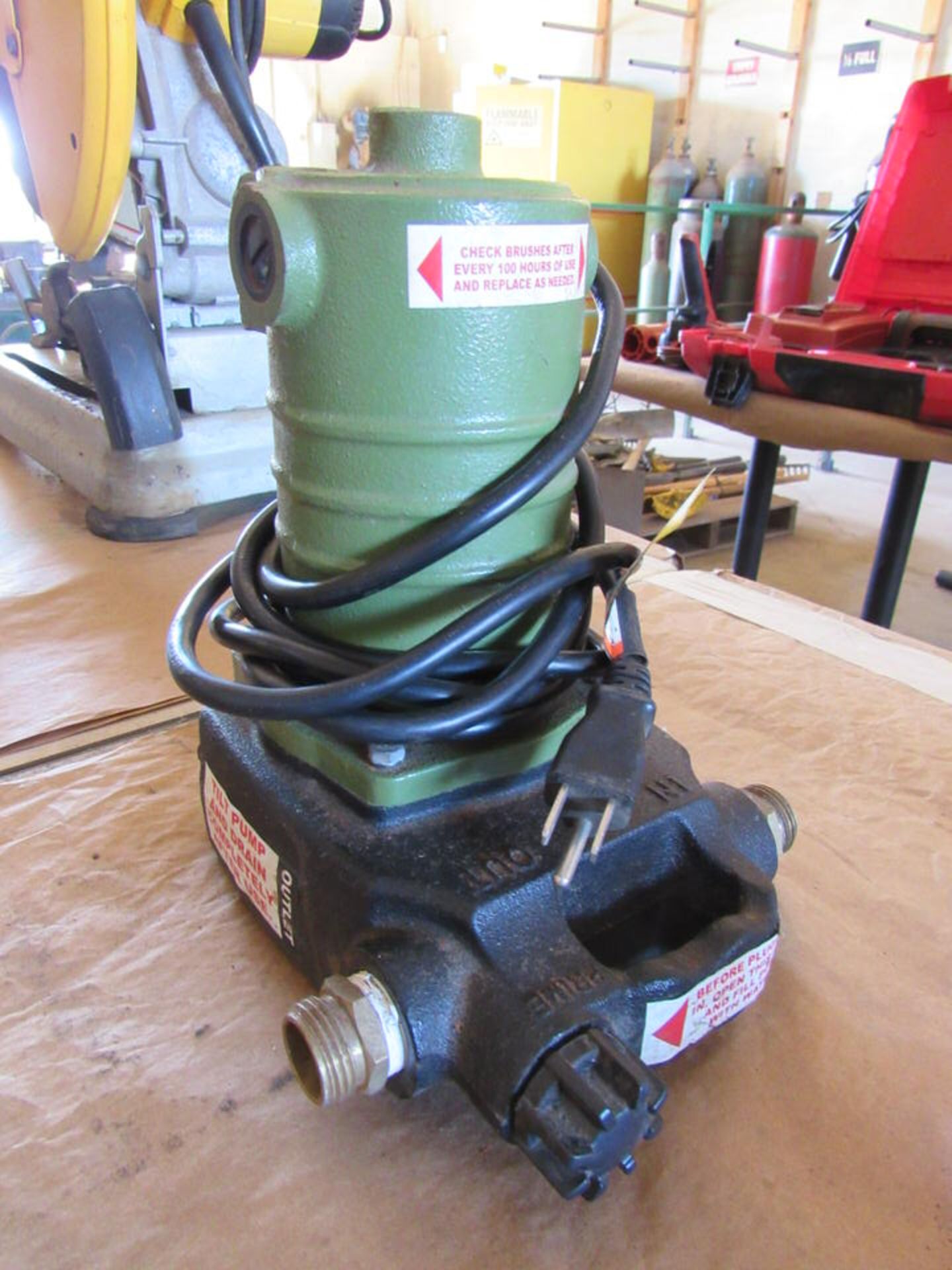 One Drumond 1/2 HP Non-Submersible Transfer Pump, S/N 3418-37378