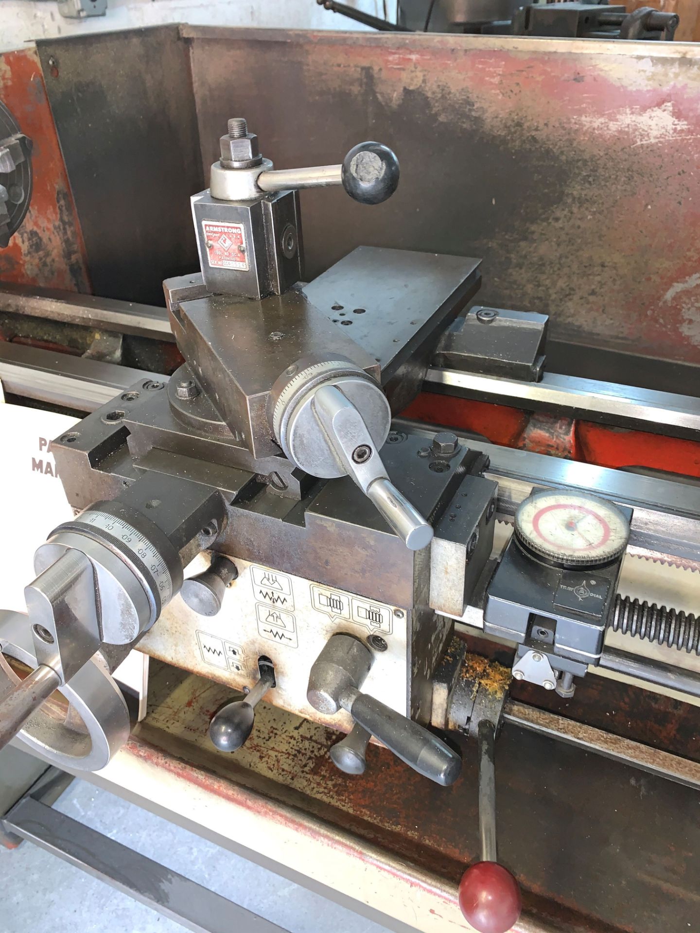 Do-Al 13" Center Lathe, 48" Bed, 4 & 3 Jaw Chucks, Steady Rest, Tool Post, Collets - Image 4 of 5