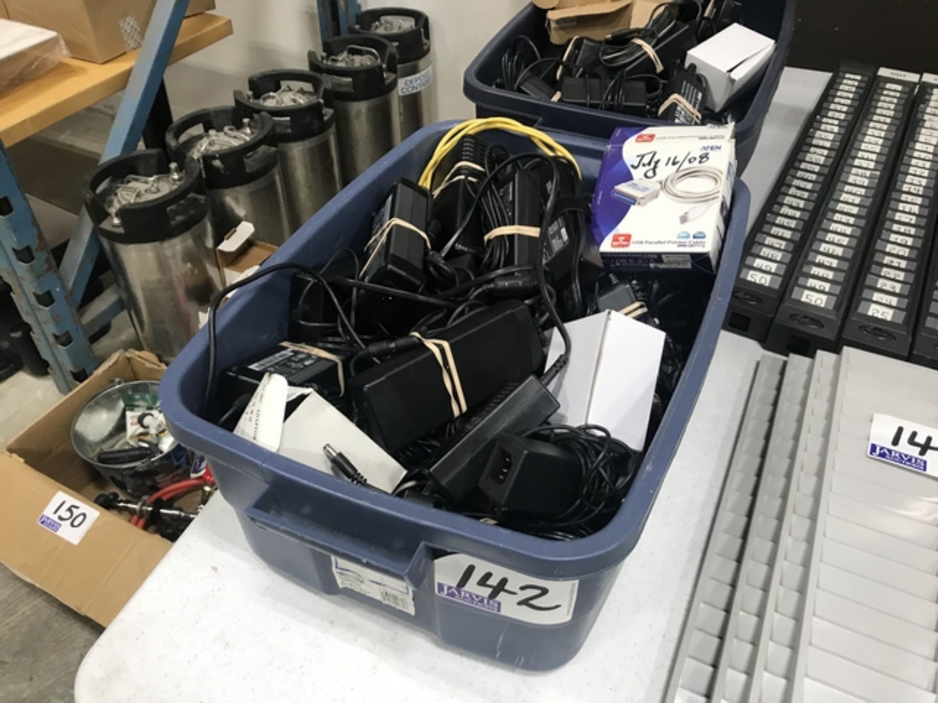 TOTE OF ASSORTED POWER SUPPLIES