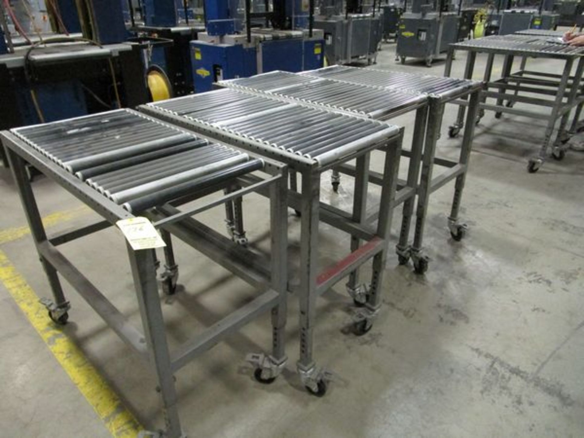 LOT (8) Port. 15" x 33.5" Roll Conveyors