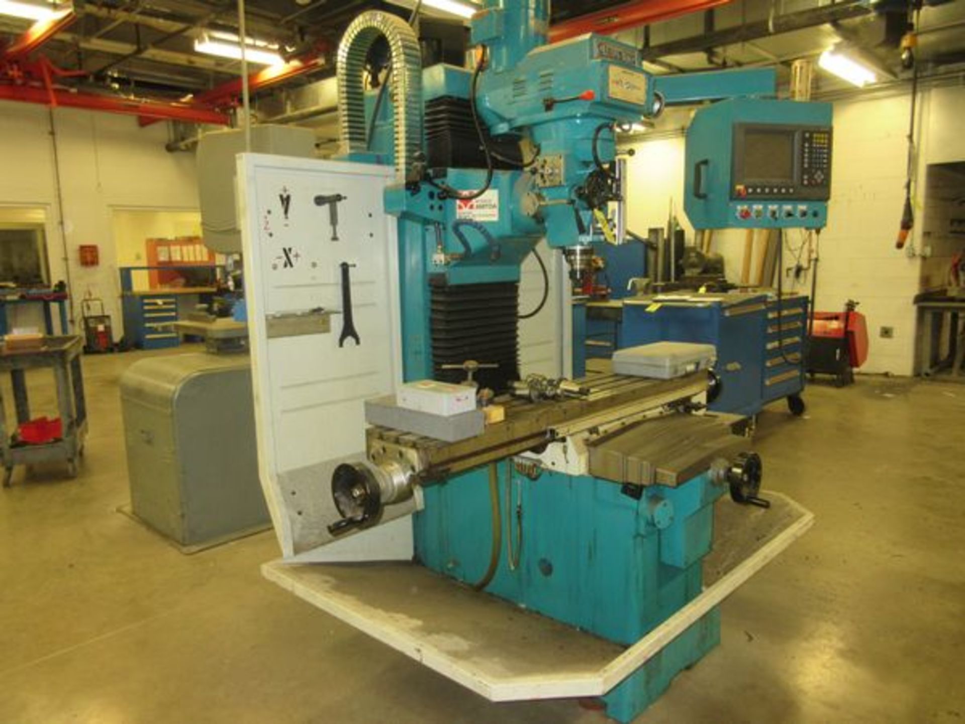 Clausing V.S. Milling Machine, 54" P.F. Table, Acu-Rite D.R.O., 3 Phase, 460 Volt - Image 3 of 3