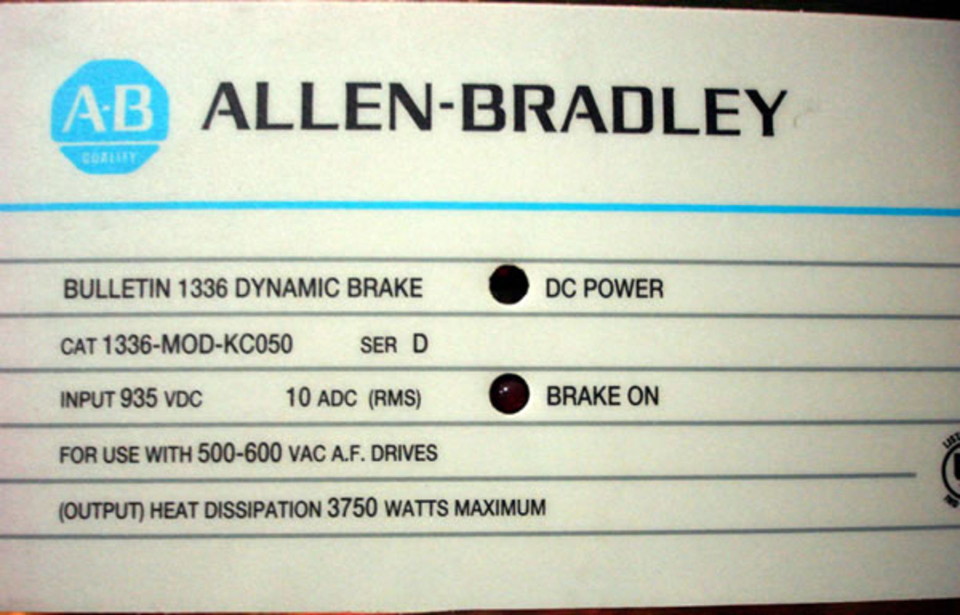 Allen-Bradley Bulletin 2362 Two Motor (75HP) AC Vector Drive Unit - Image 7 of 7