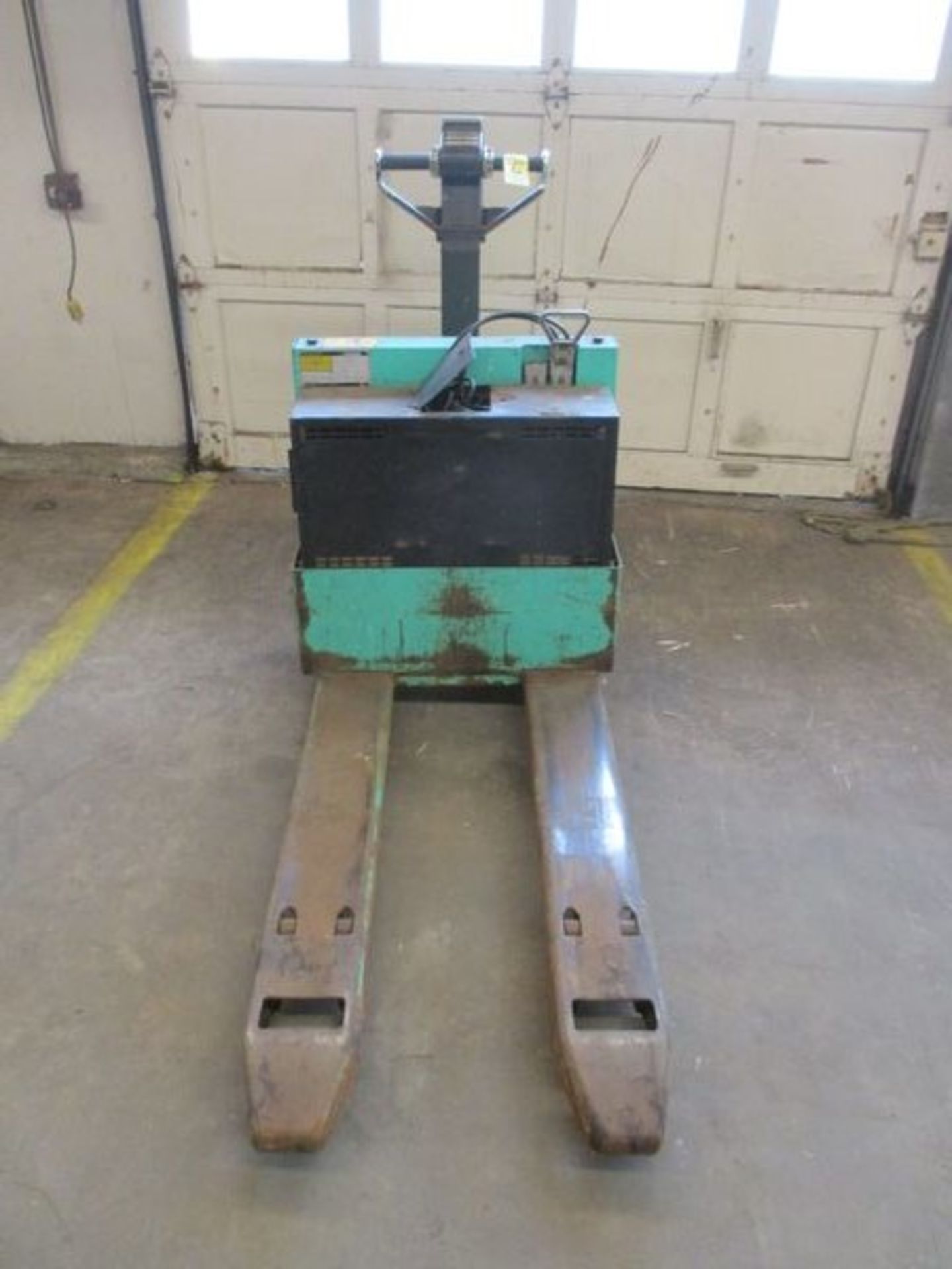 Mitsubishi PMW20 4000 Lb. Self-Charging Elec. Pallet Jack, s/n PMW21075