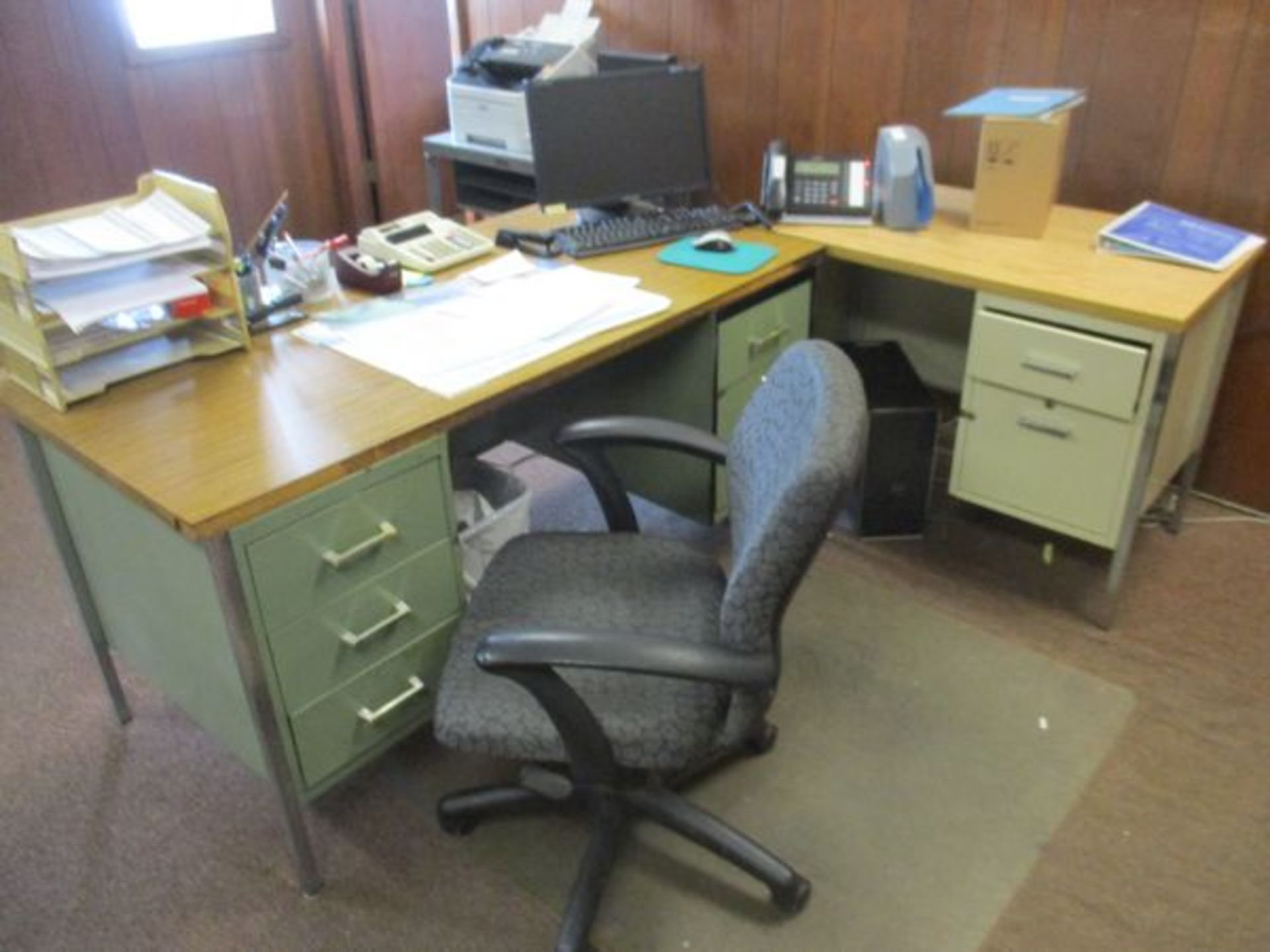 LOT (5) Asst. Desks, Chairs, Copier, Etc. on Second Floor - Image 2 of 3