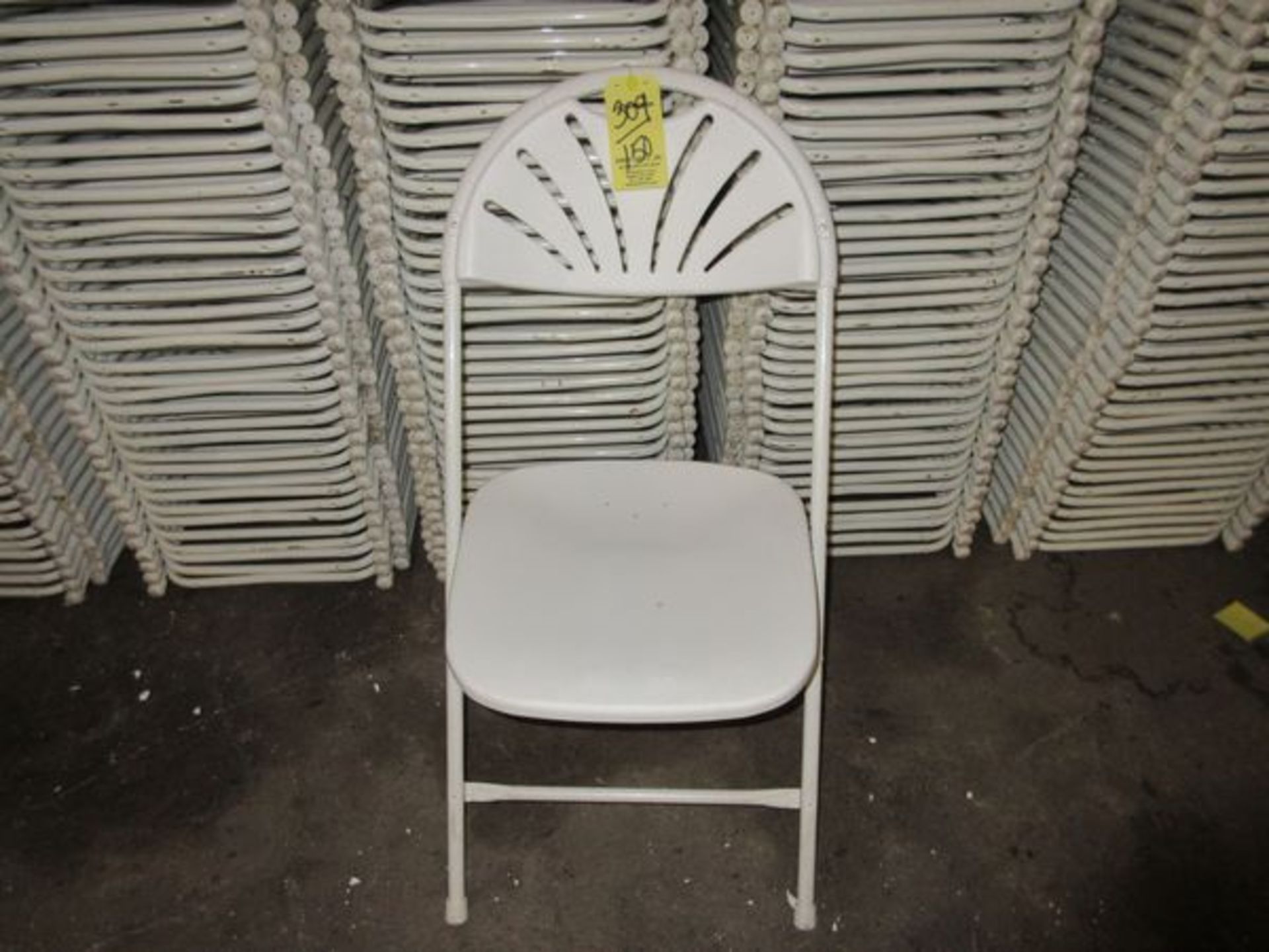 LOT Approx. (150) White Plastic Folding Chairs