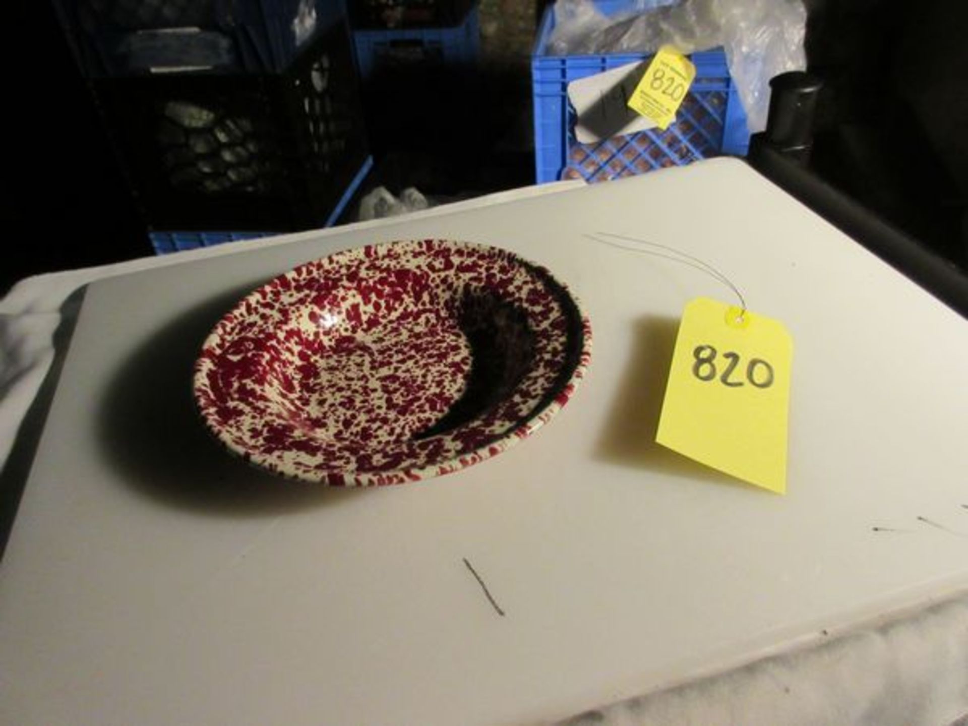 LOT Approx. (191) Metal Bowls, 8", Red & White