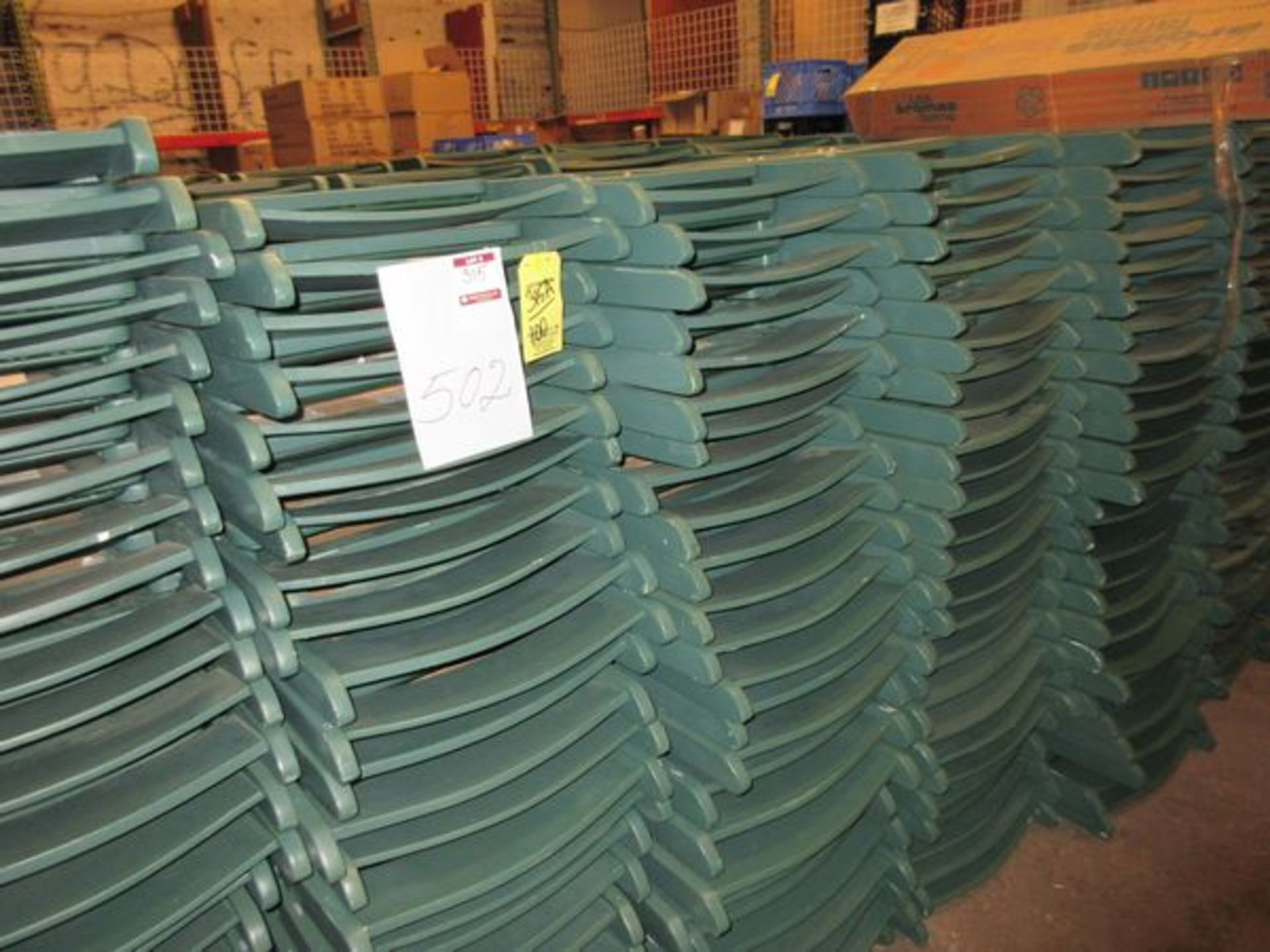 LOT Approx. (100) Green Padded Wood Folding Chairs - Image 2 of 2