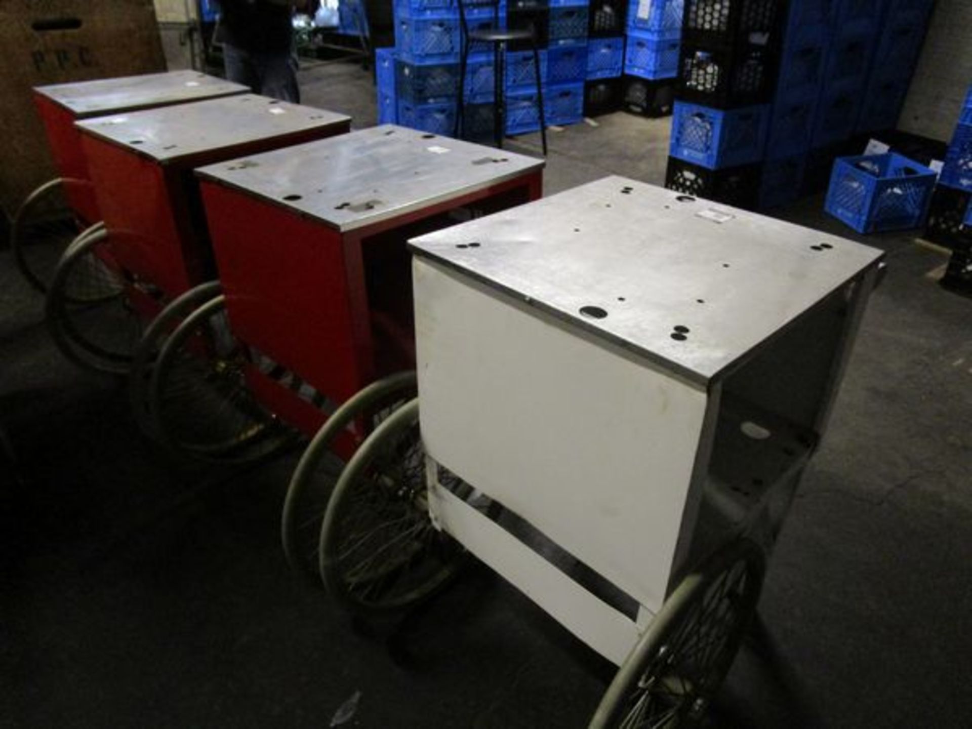 LOT (4) Popcorn Machine Cart Bases